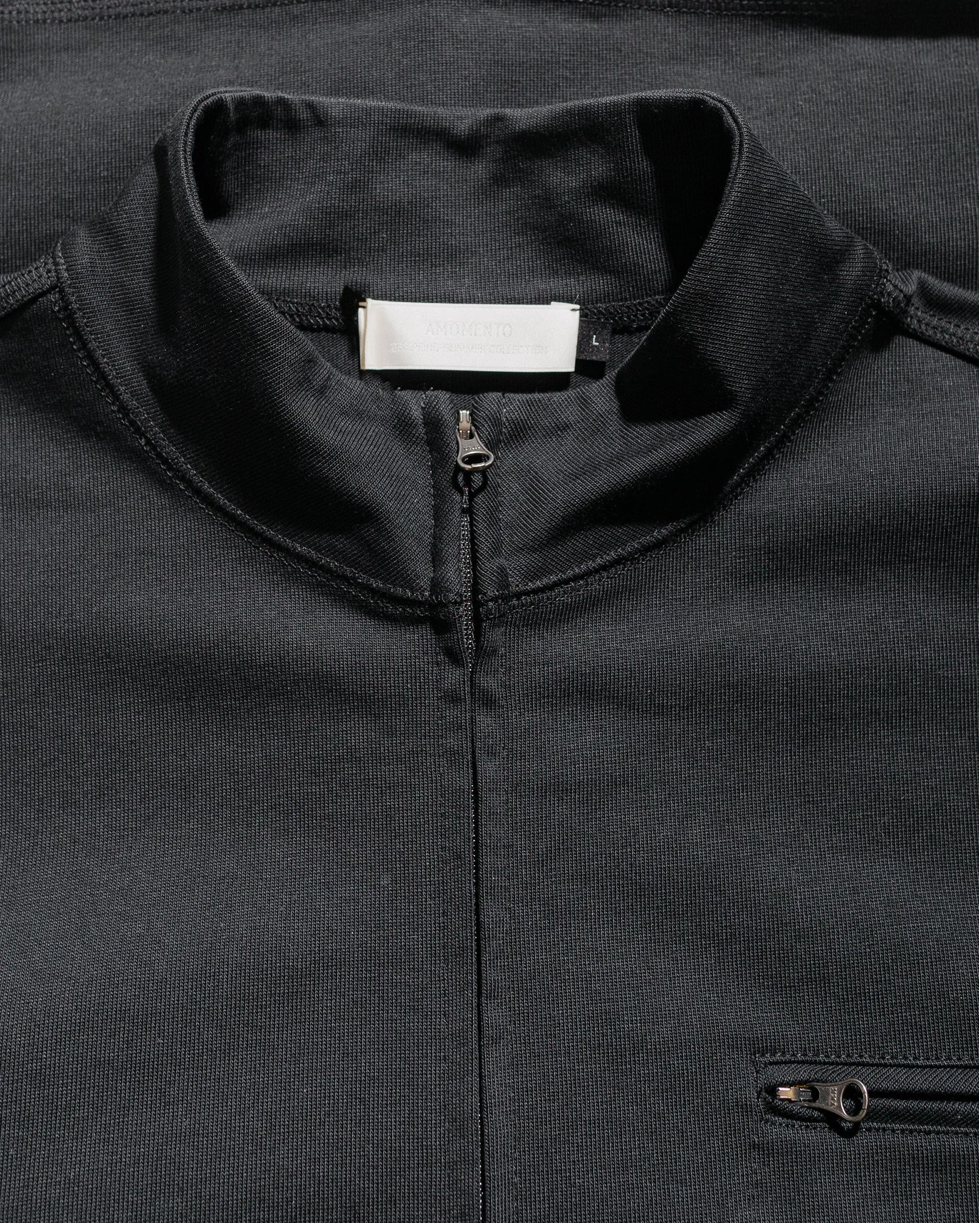 Amomento Slim Fit Pocket Jumper Black