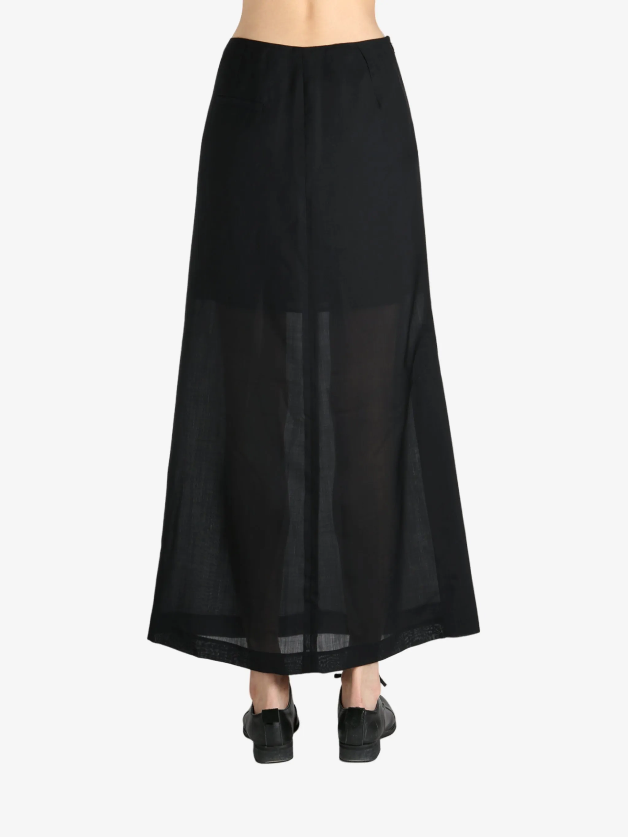 AMOMENTO - Women Sheer Maxi Long Skirt