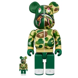 Bearbrick x BAPE Baby Milo(R) Camo Shark 100% & 400% Set