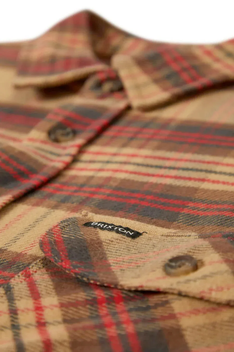Brixton Bowery Flannel Curry/Washed Black/Crimson