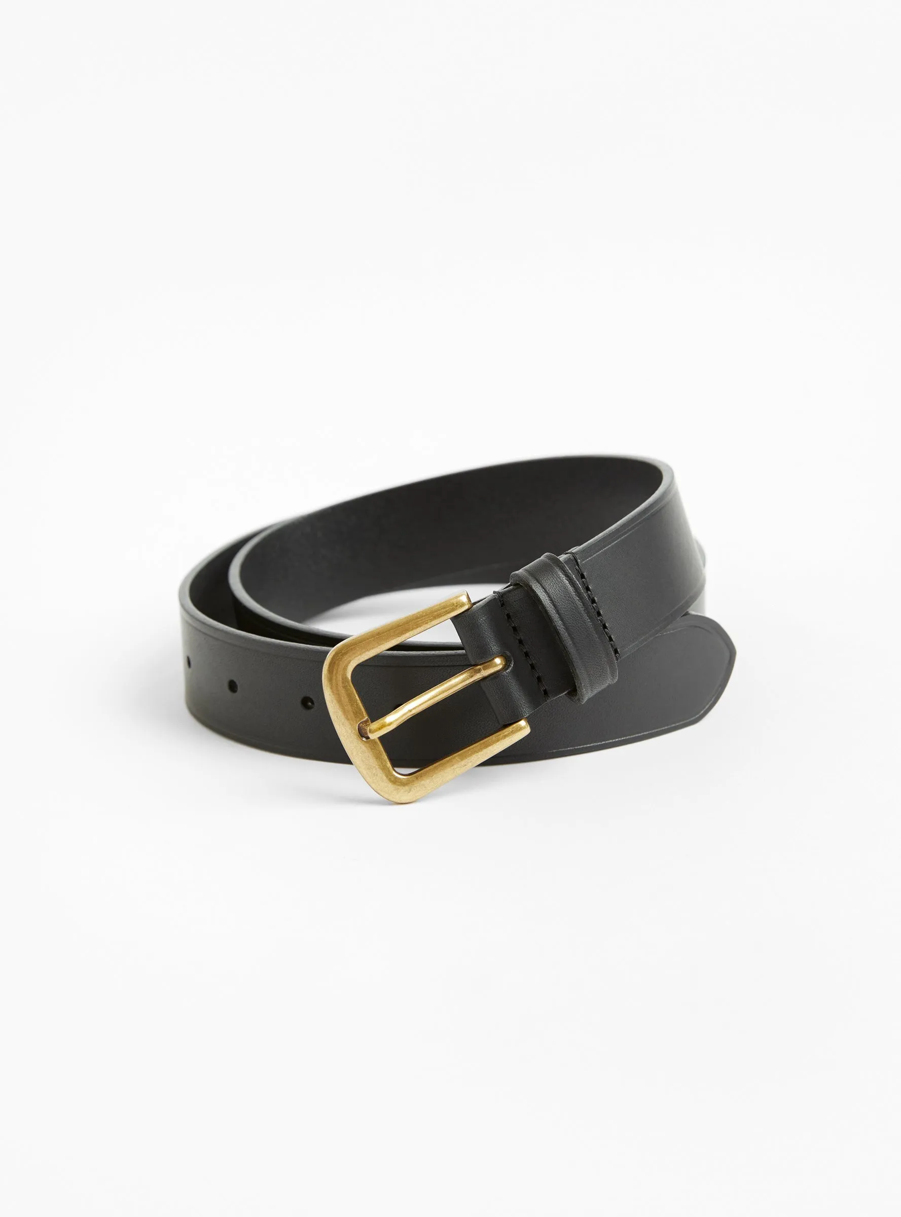 Cafe Leather Belt Noir