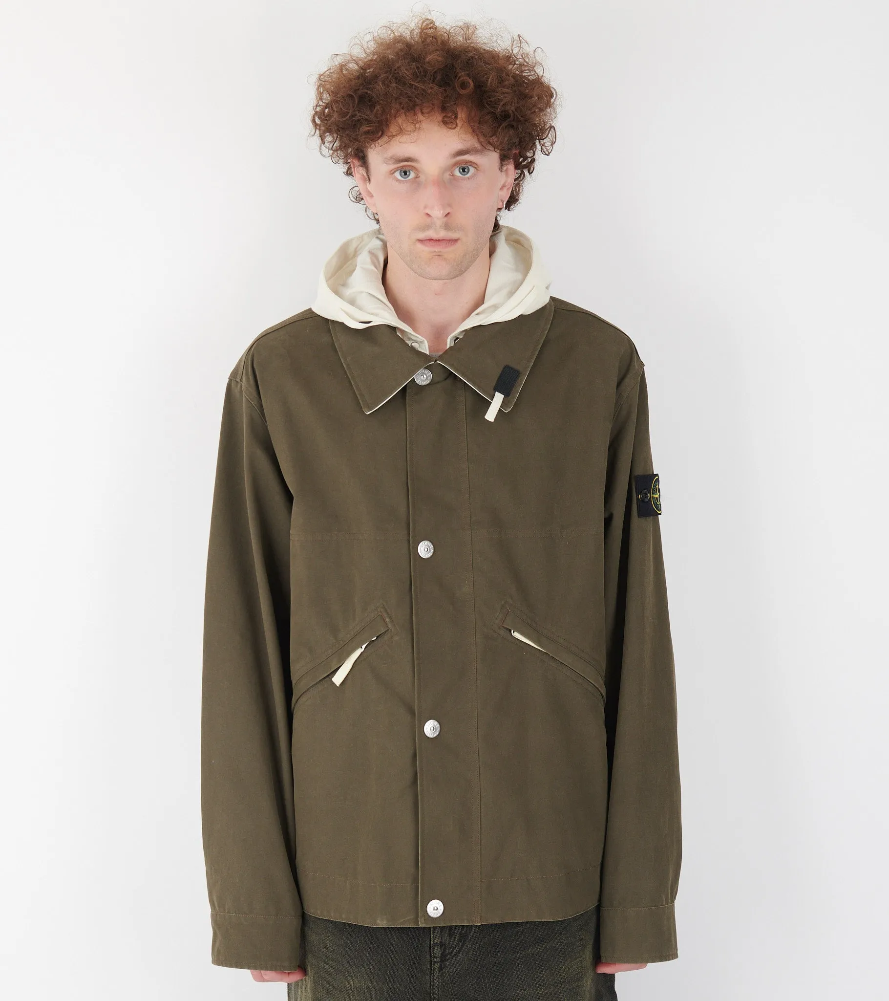 Capospalla Tela Resinata Jacket Olive Green