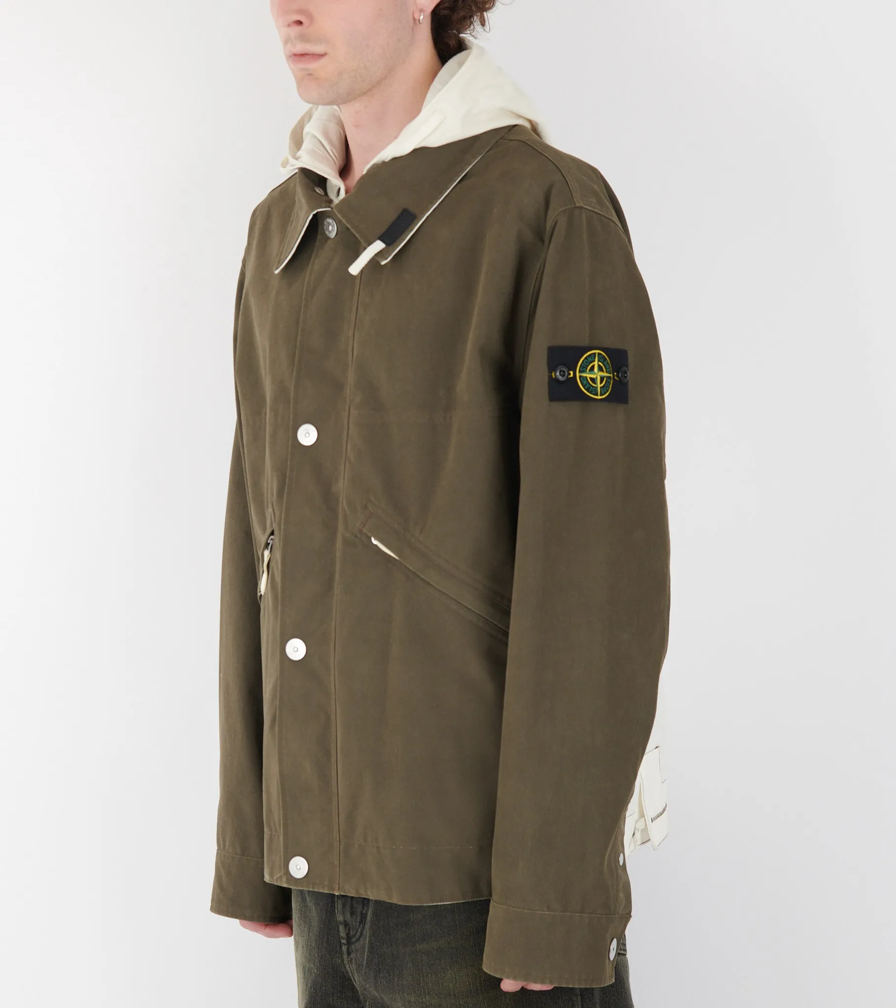 Capospalla Tela Resinata Jacket Olive Green