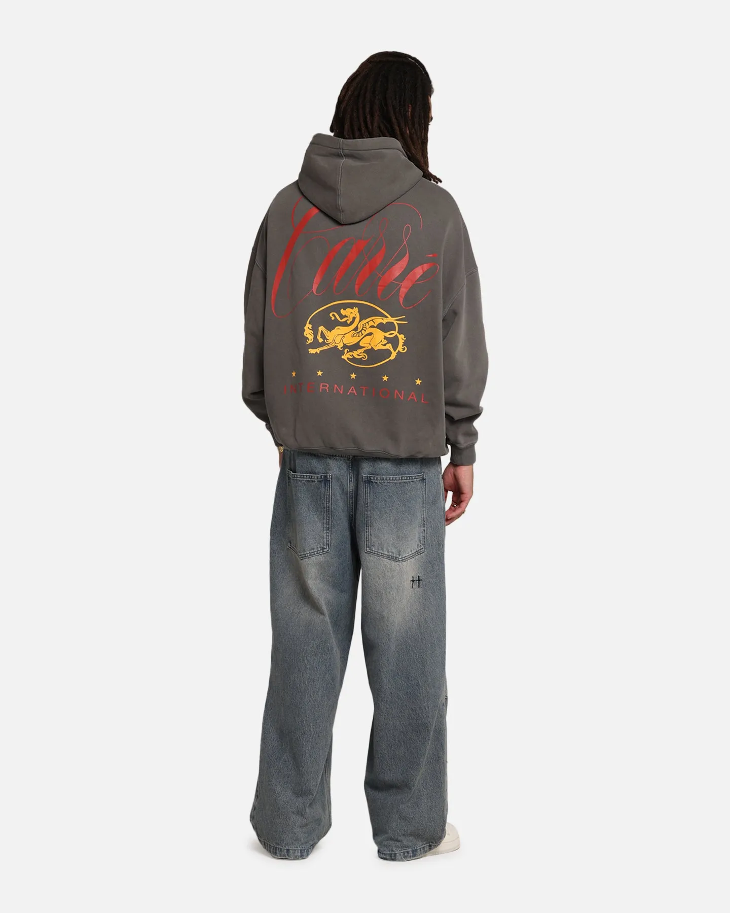 Carre Golden Scale Hoodie Washed Charcoal