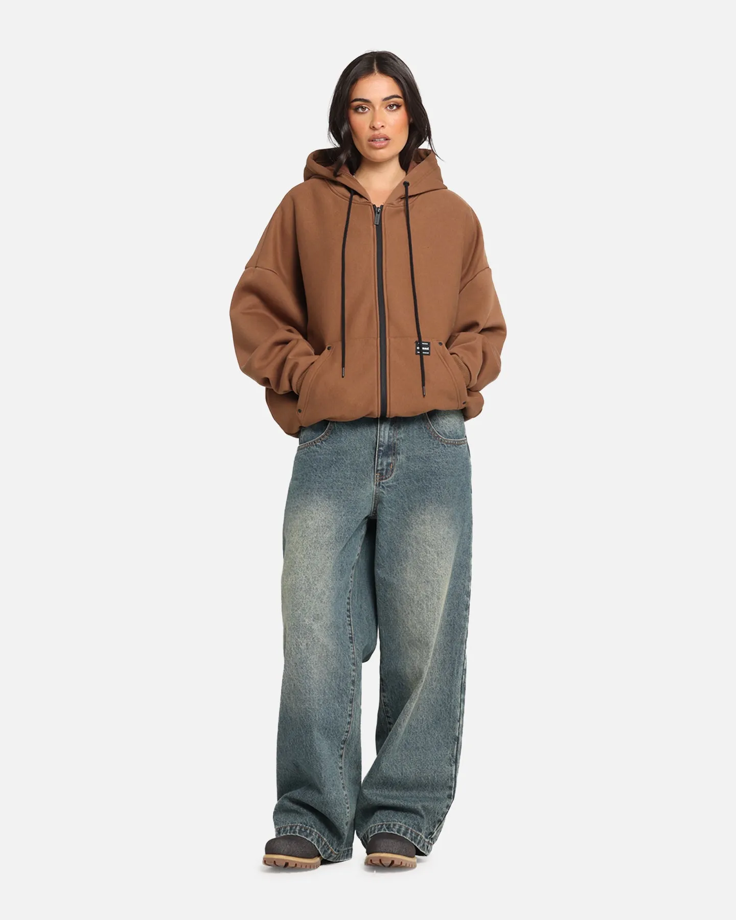 Carre Weatherwear Hoodie Brown