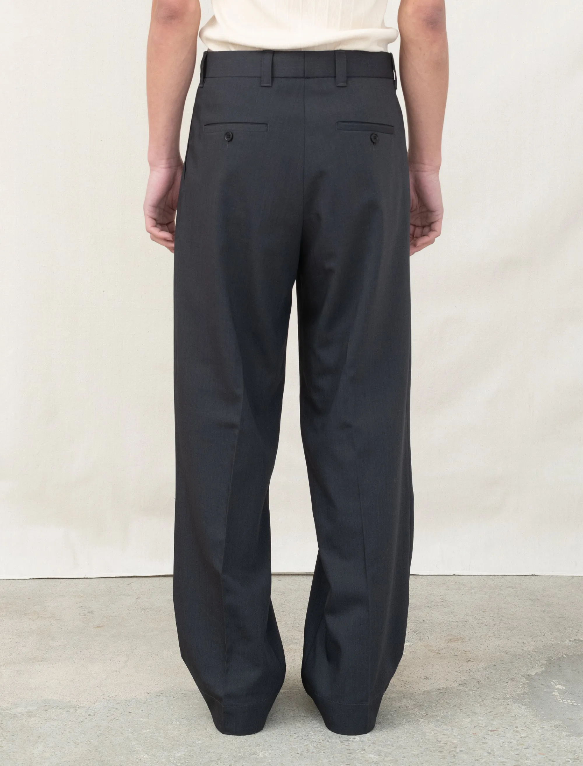 Classic Trousers (Dark Grey Wool)