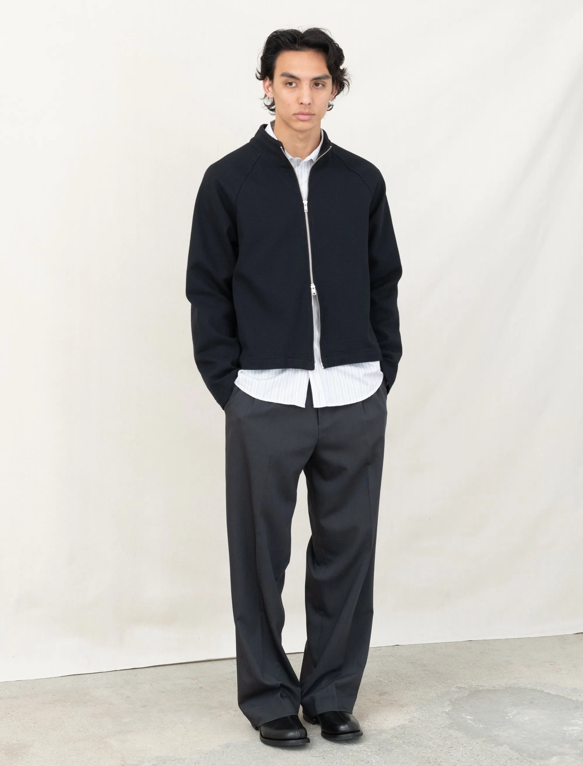 Classic Trousers (Dark Grey Wool)