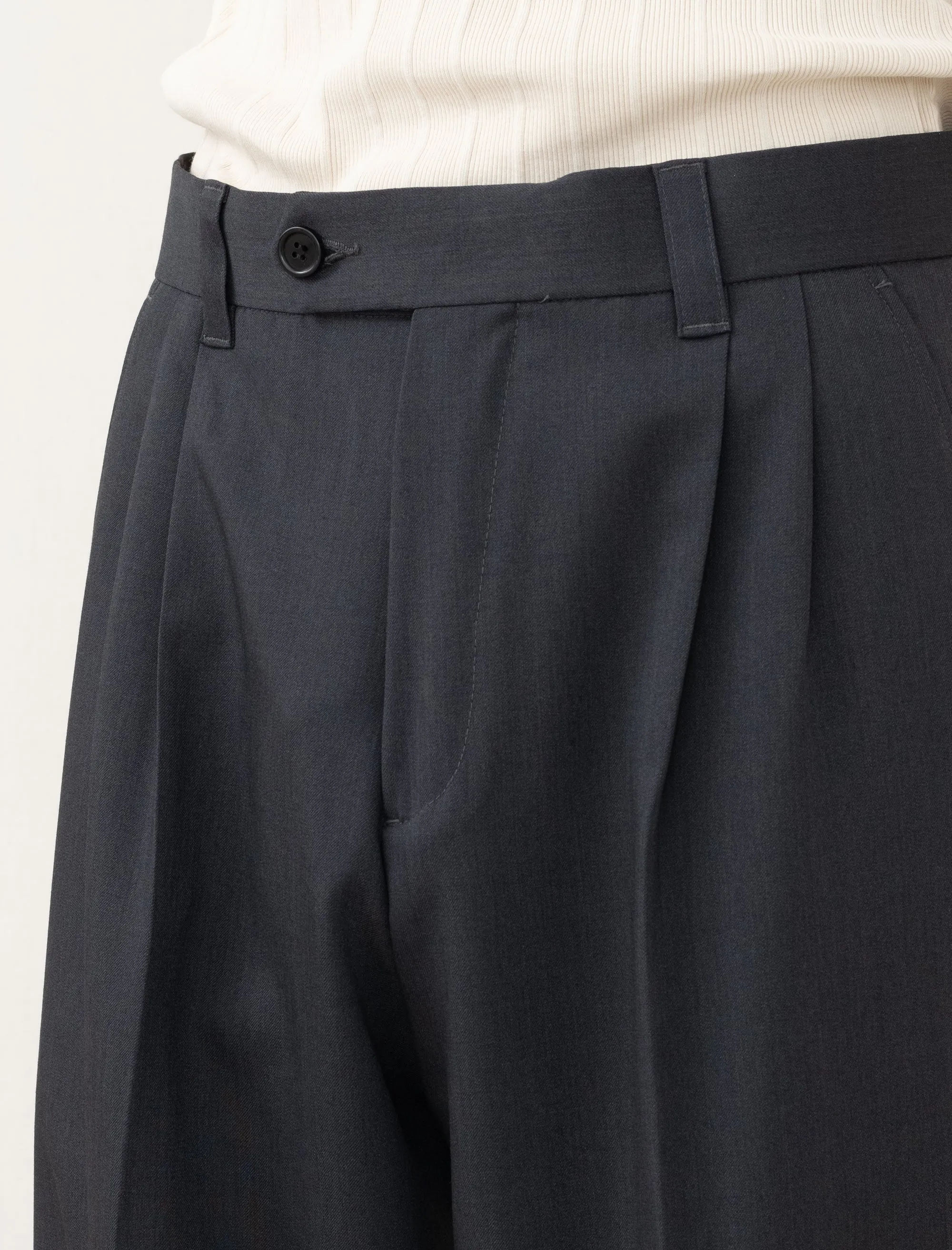 Classic Trousers (Dark Grey Wool)
