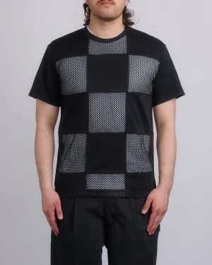 COMME des GARONS HOMME Plus Pique Mesh Checker T-Shirt Black