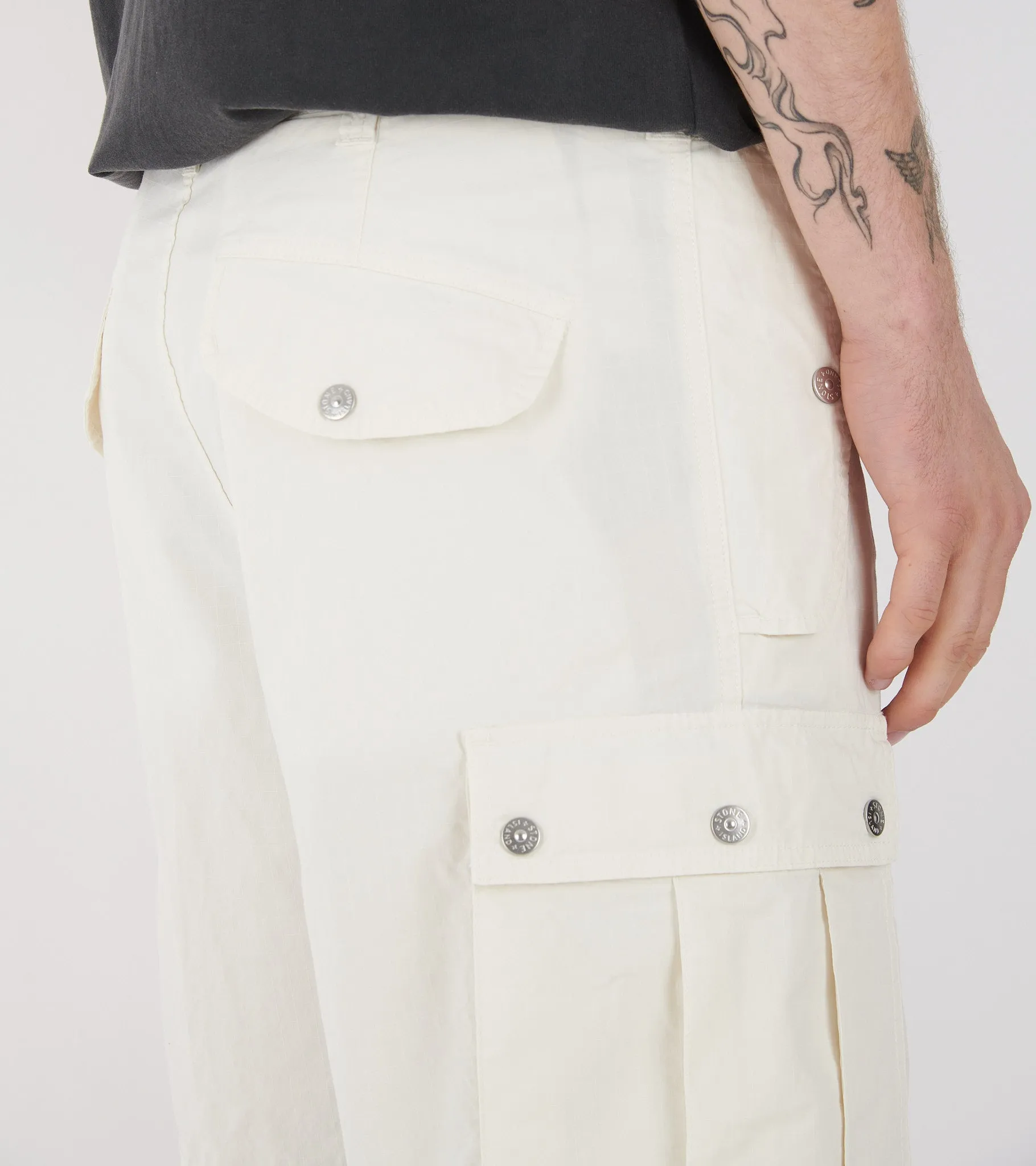 Cotton Ripstop Shorts Off-white