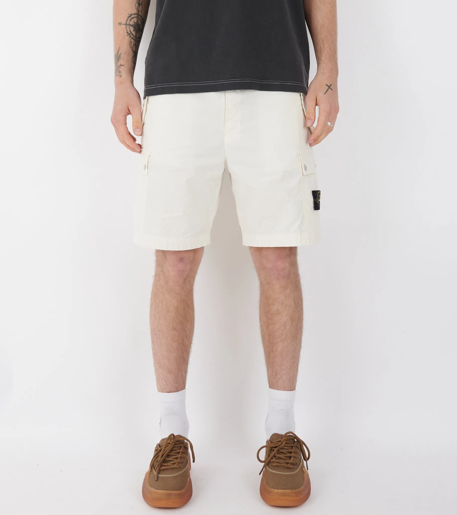 Cotton Ripstop Shorts Off-white