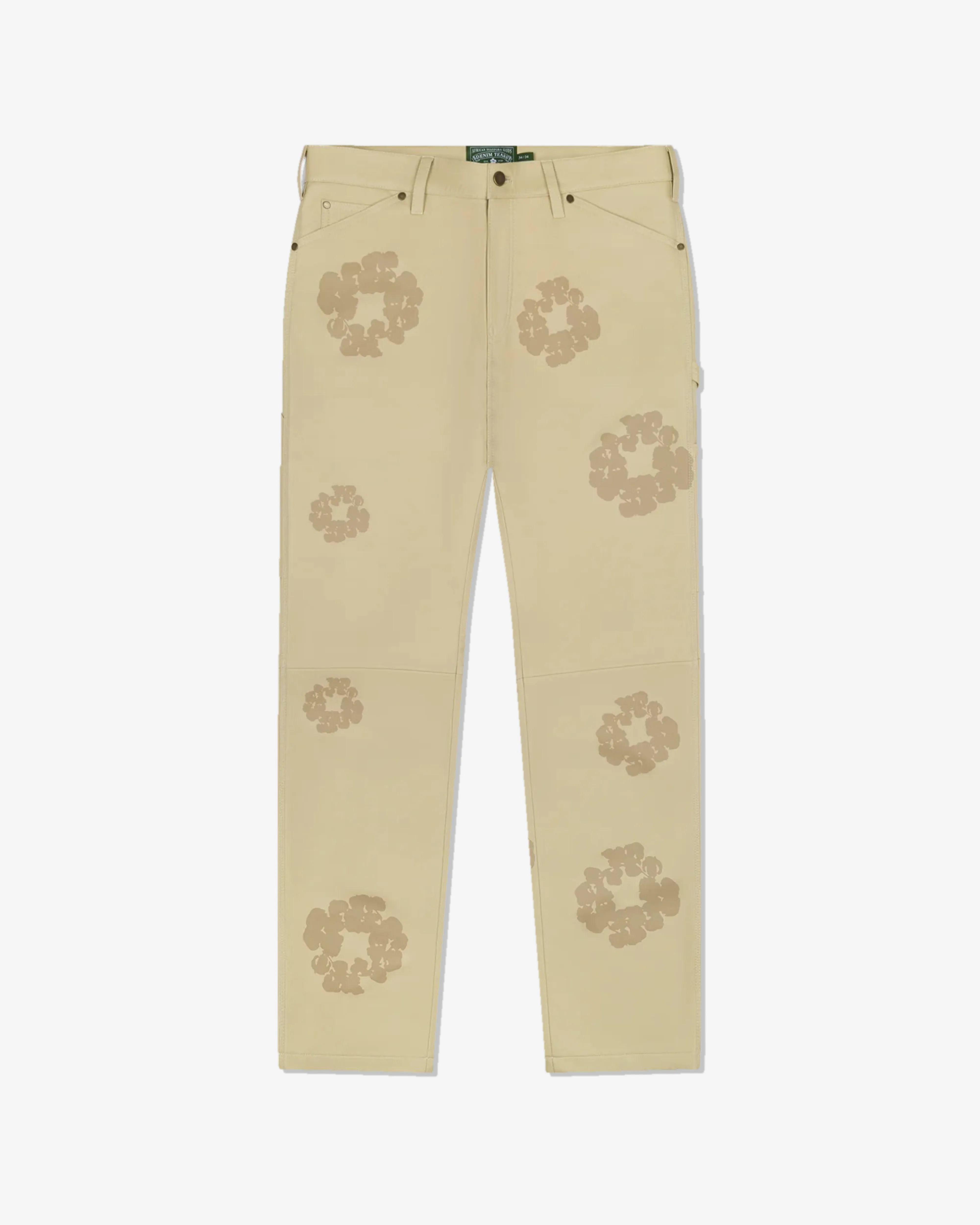 Denim Tears - Men's Cotton Wreath Leather Pants - (Beige)