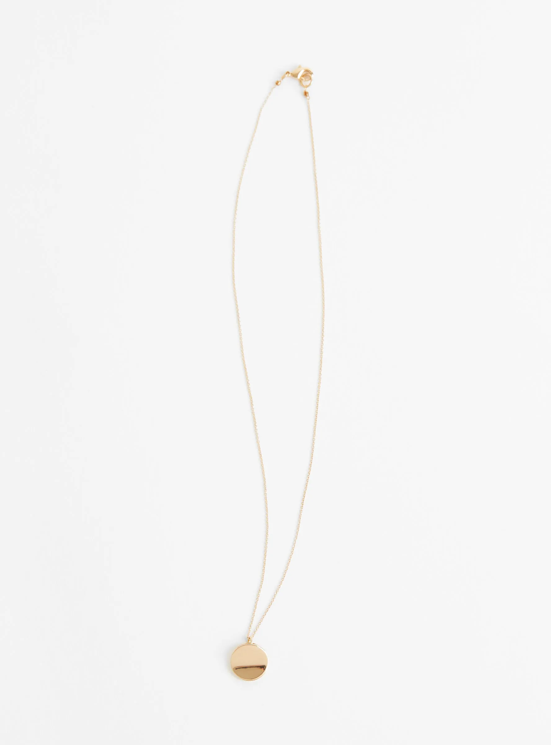 Double Layer Round Pendant Gold Plated
