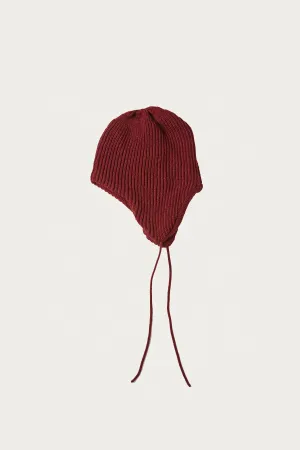 Ear Flap Beanie - Maroon