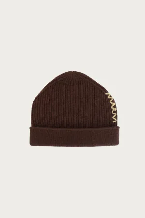 Embroidered Logo Beanie - Moca