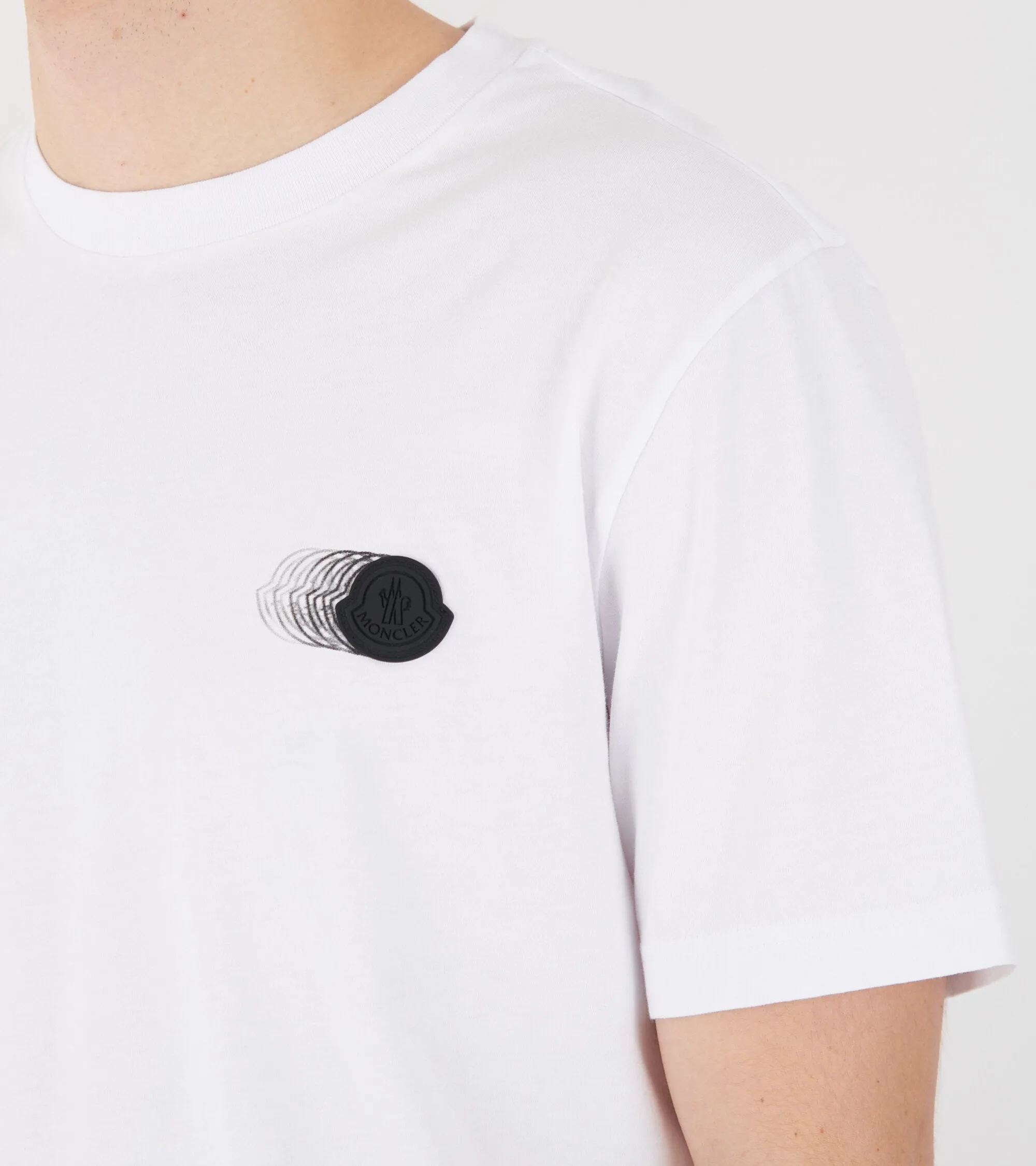 Faded Logo Motif T-shirt White