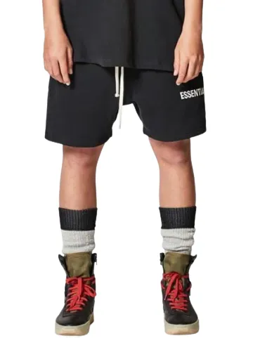 Fear Of God Essentials Graphic Sweat Shorts (Black)