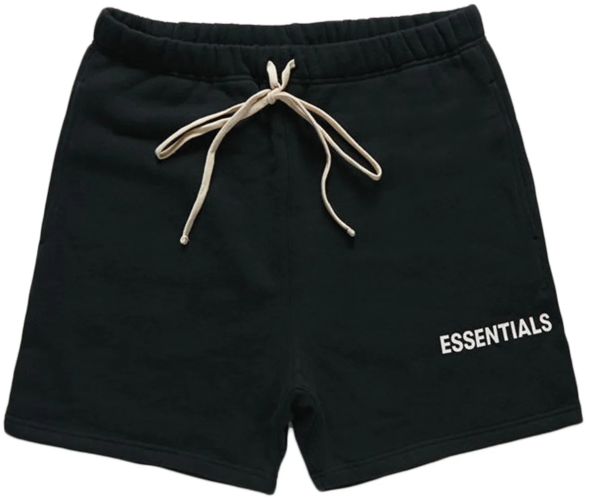 Fear Of God Essentials Graphic Sweat Shorts (Black)