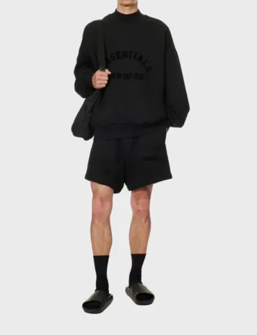 Fear of God Essentials SS23 Bonded Logo Sweatshirt (Black)