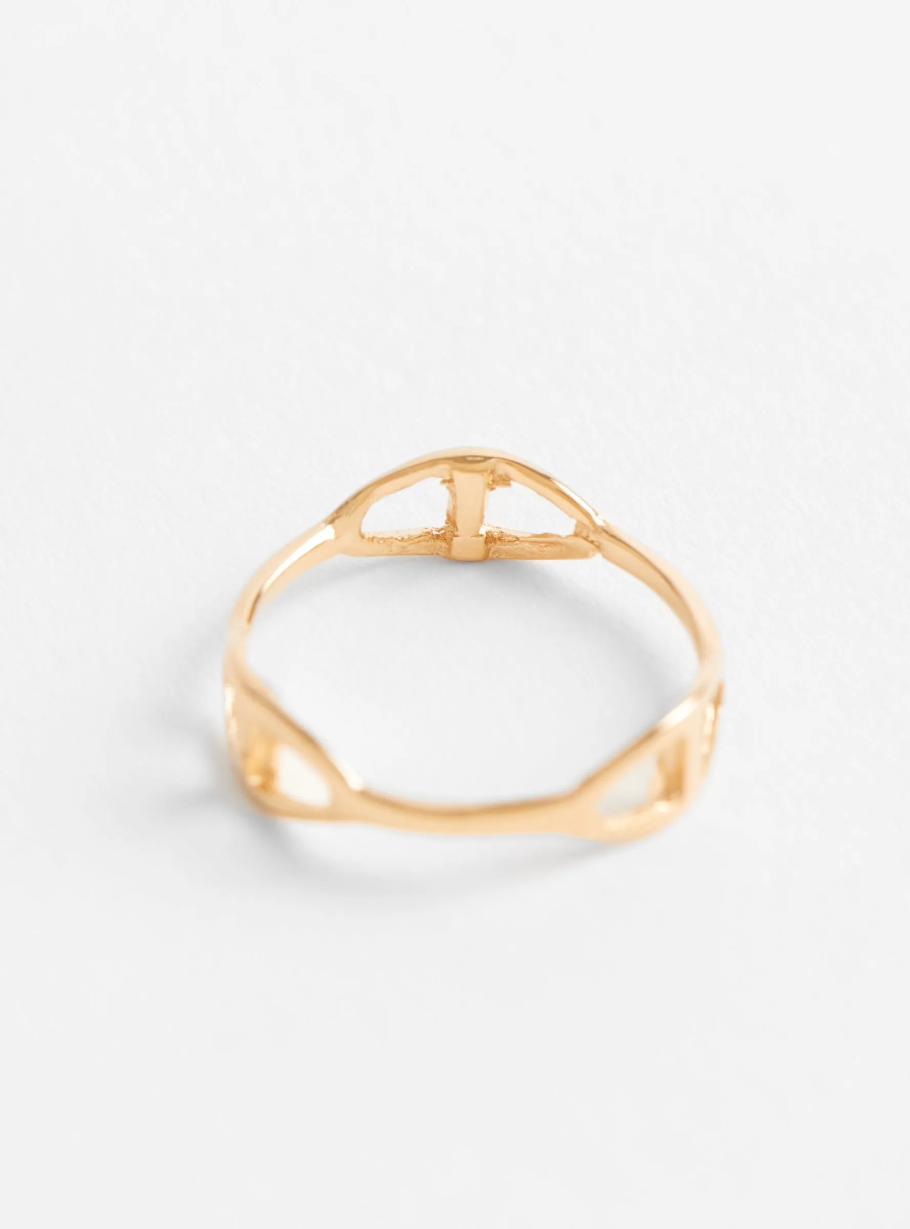 Fine Links Ring Gold Plated Brass
