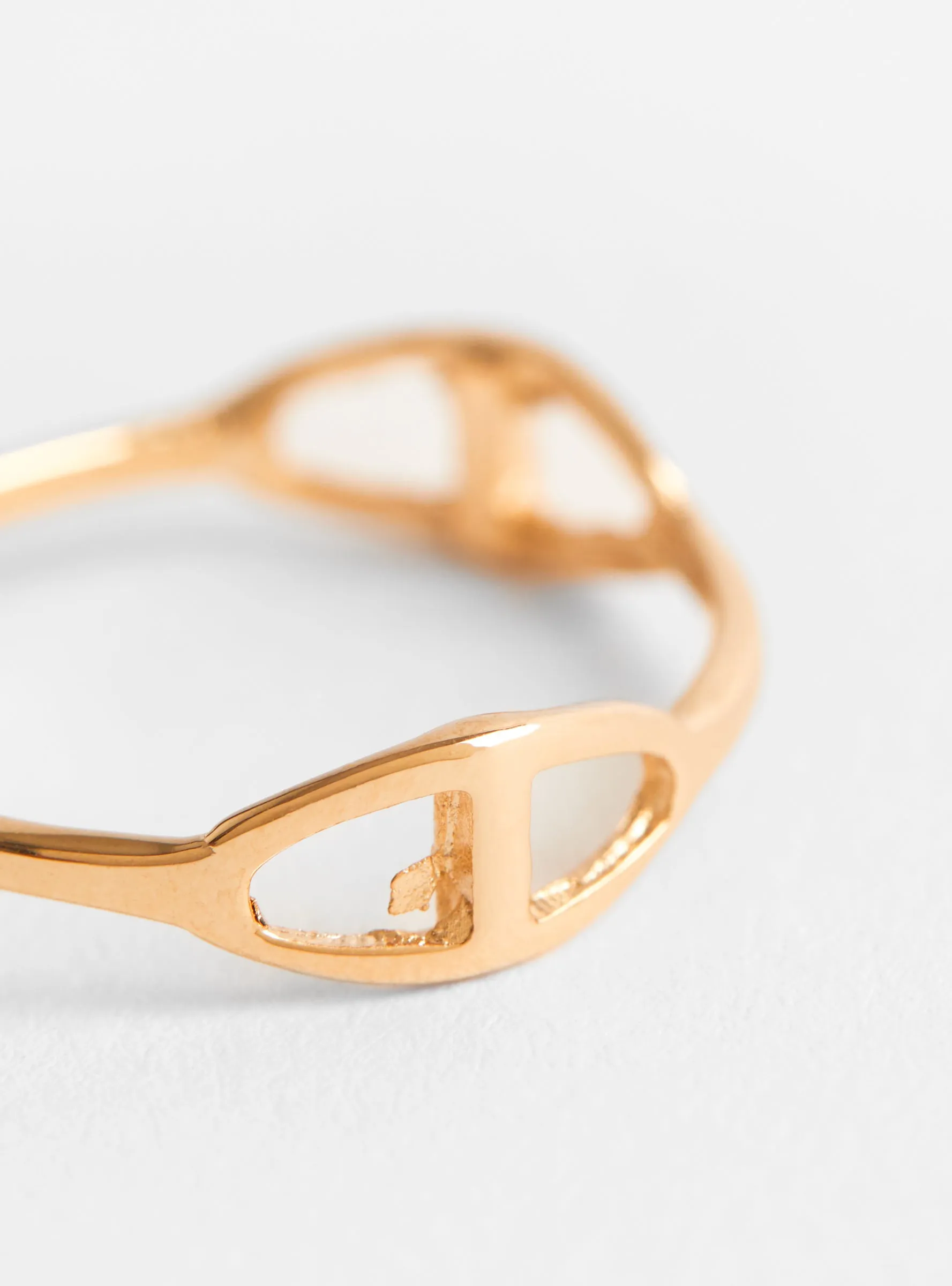 Fine Links Ring Gold Plated Brass