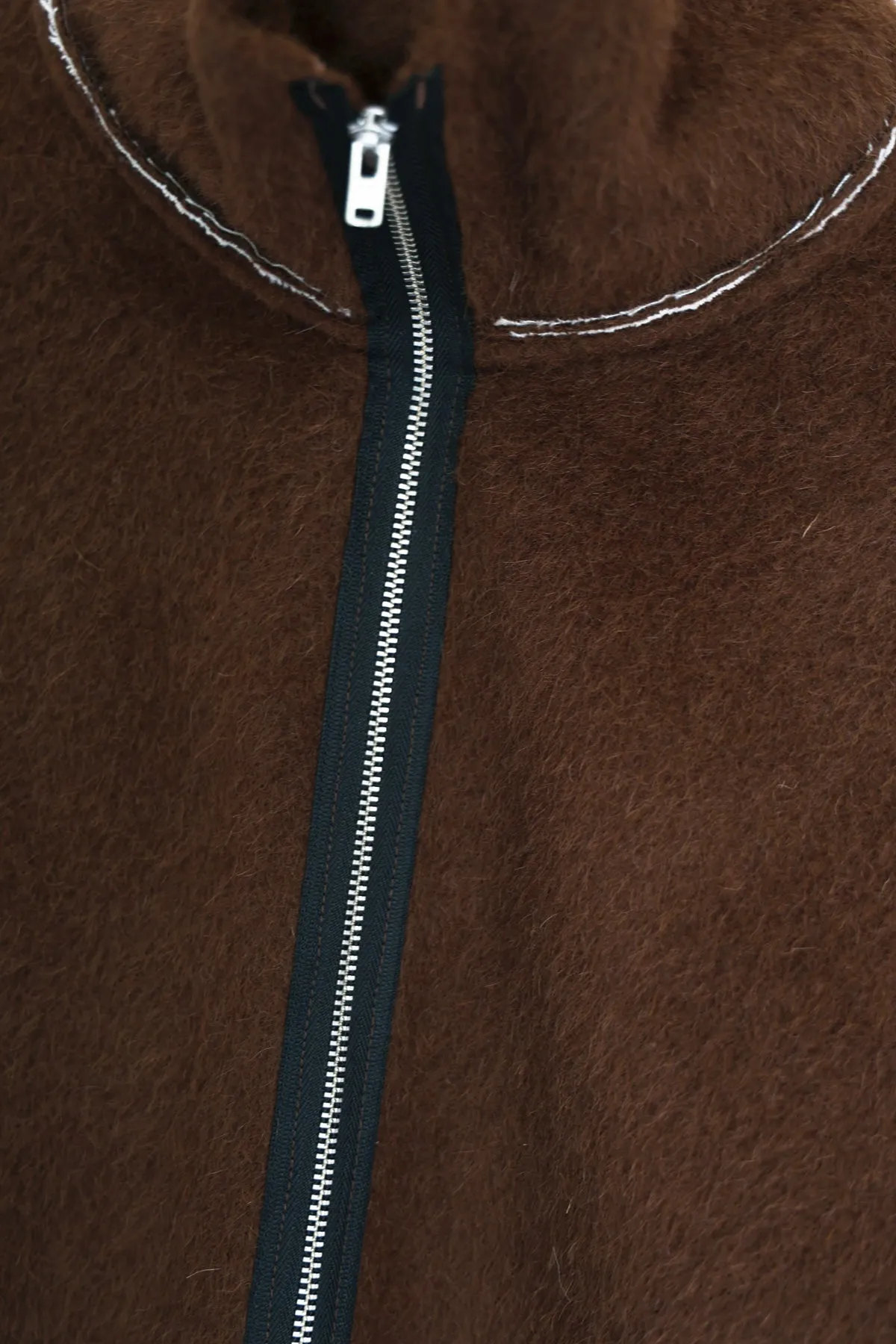 Fleece Anorak - Brown Alpaca/Mohair Fleece