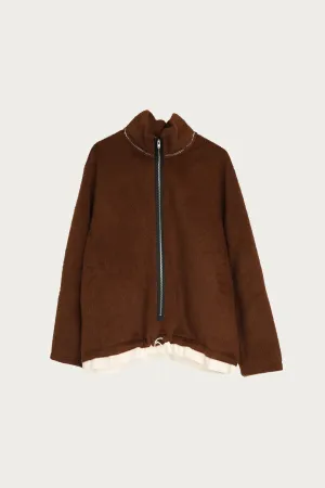 Fleece Anorak - Brown Alpaca/Mohair Fleece