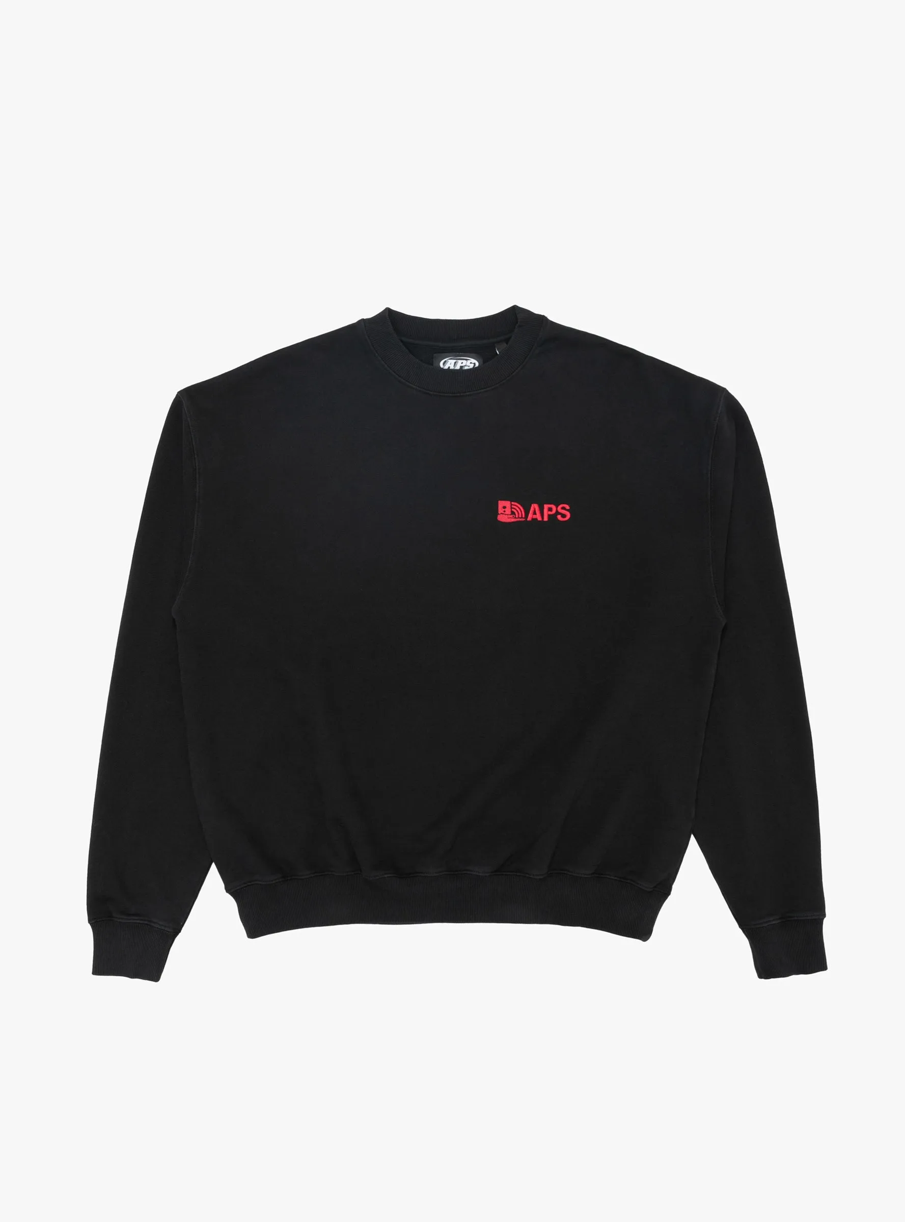Floppy Disk Logo Crewneck Faded Black