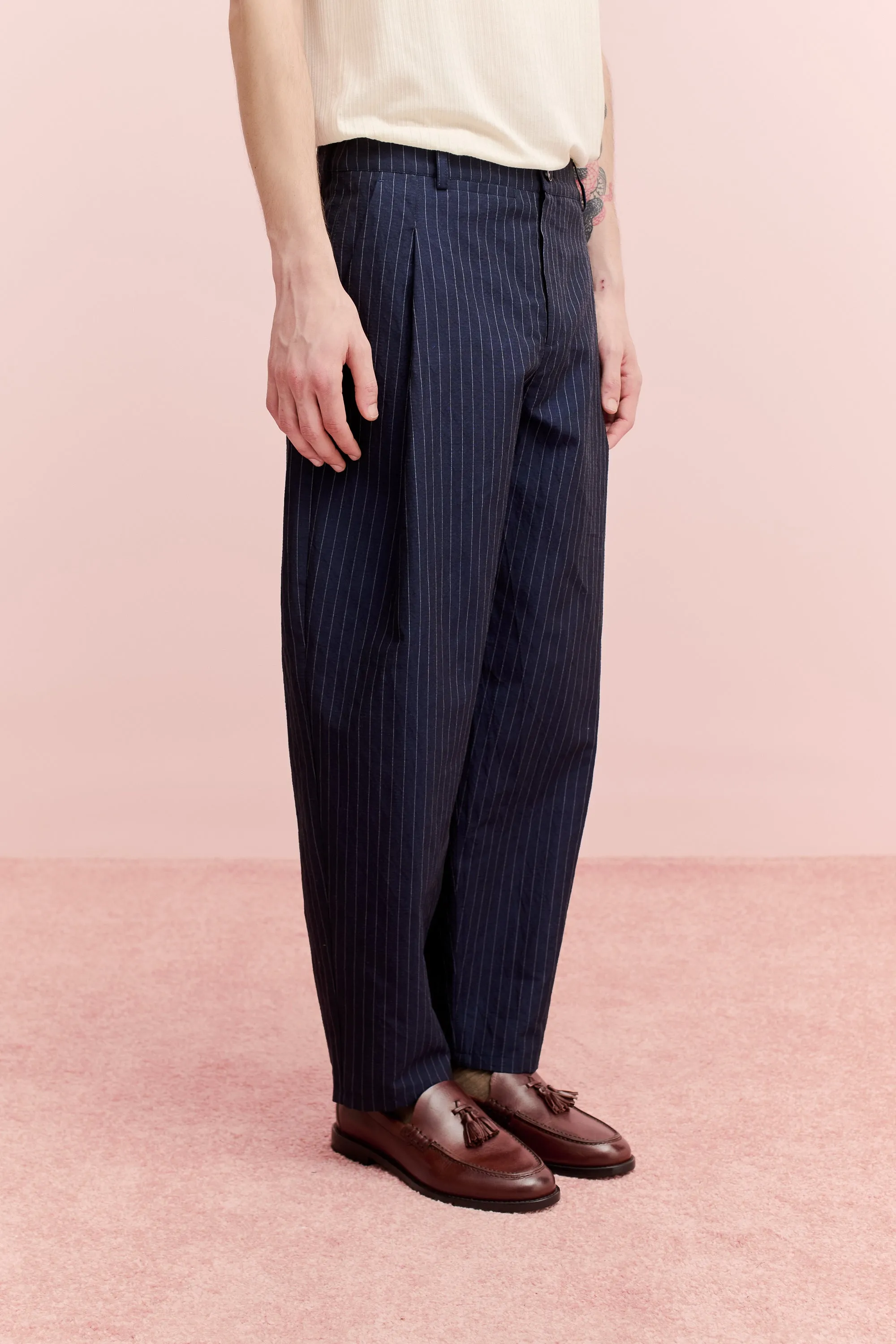 FOLDED WIDE TROUSERS