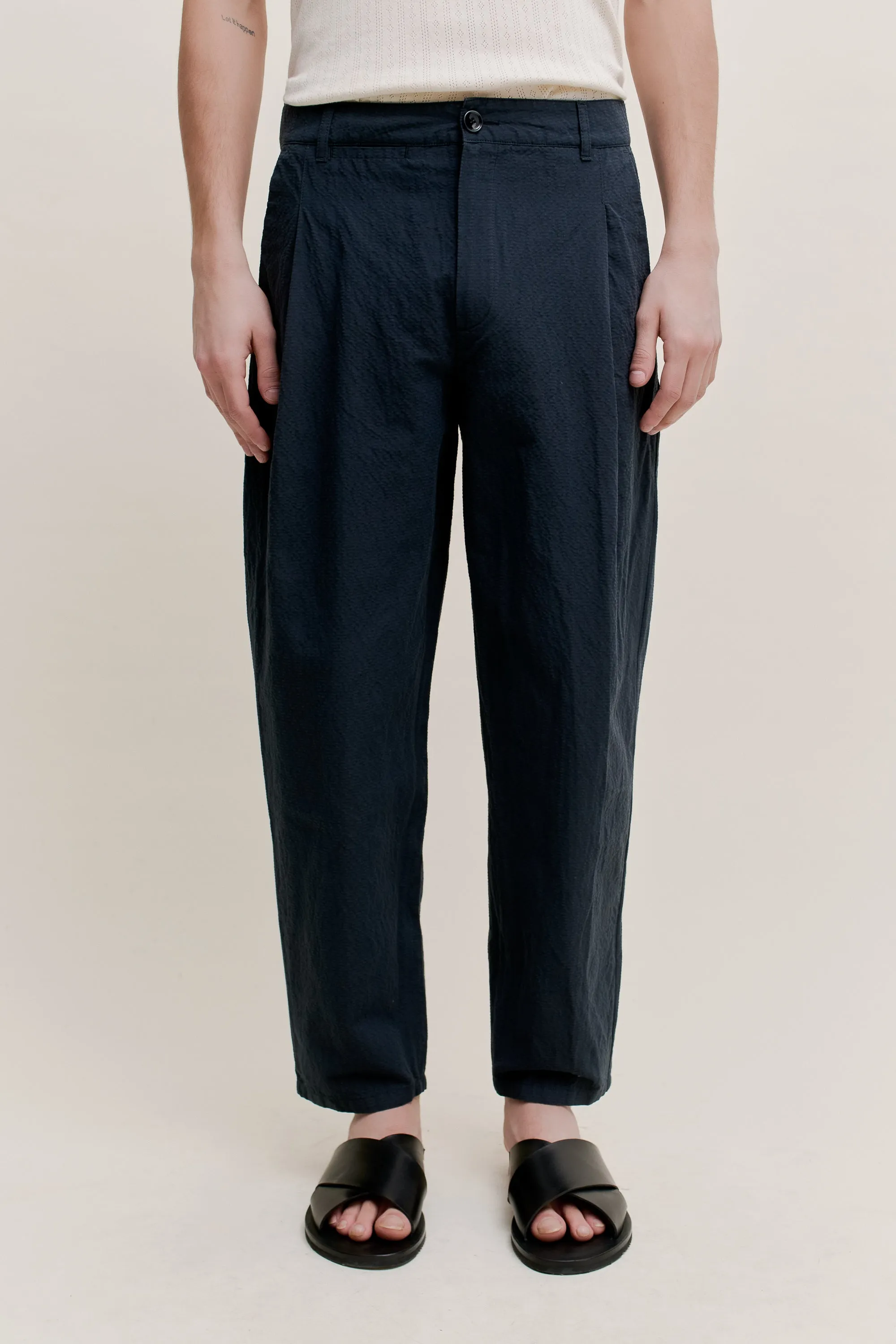 FOLDED WIDE TROUSERS