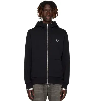 Fred Perry Twin Tipped Hooded Zip Sweatshirt SS23 (Black)