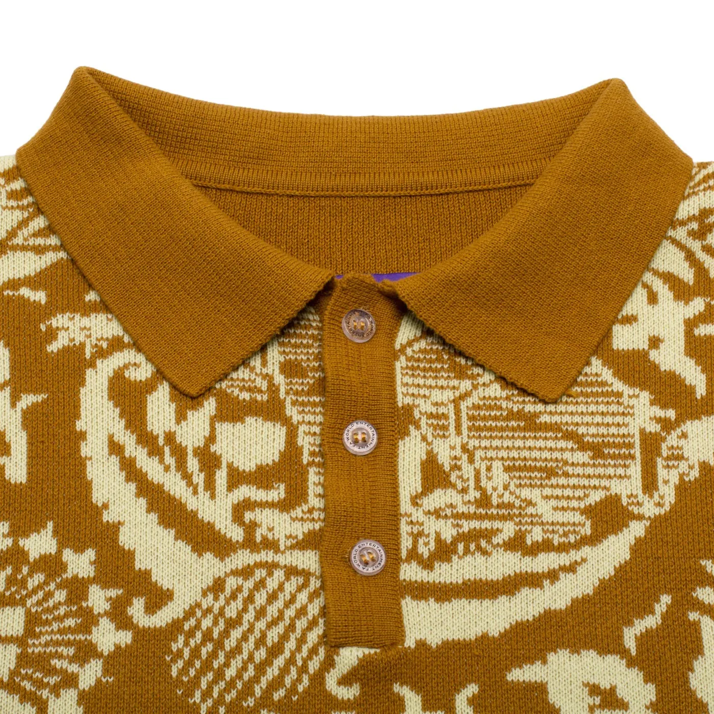 Fucking Awesome Fancy Knitted Sweater // Gold/ Ivory