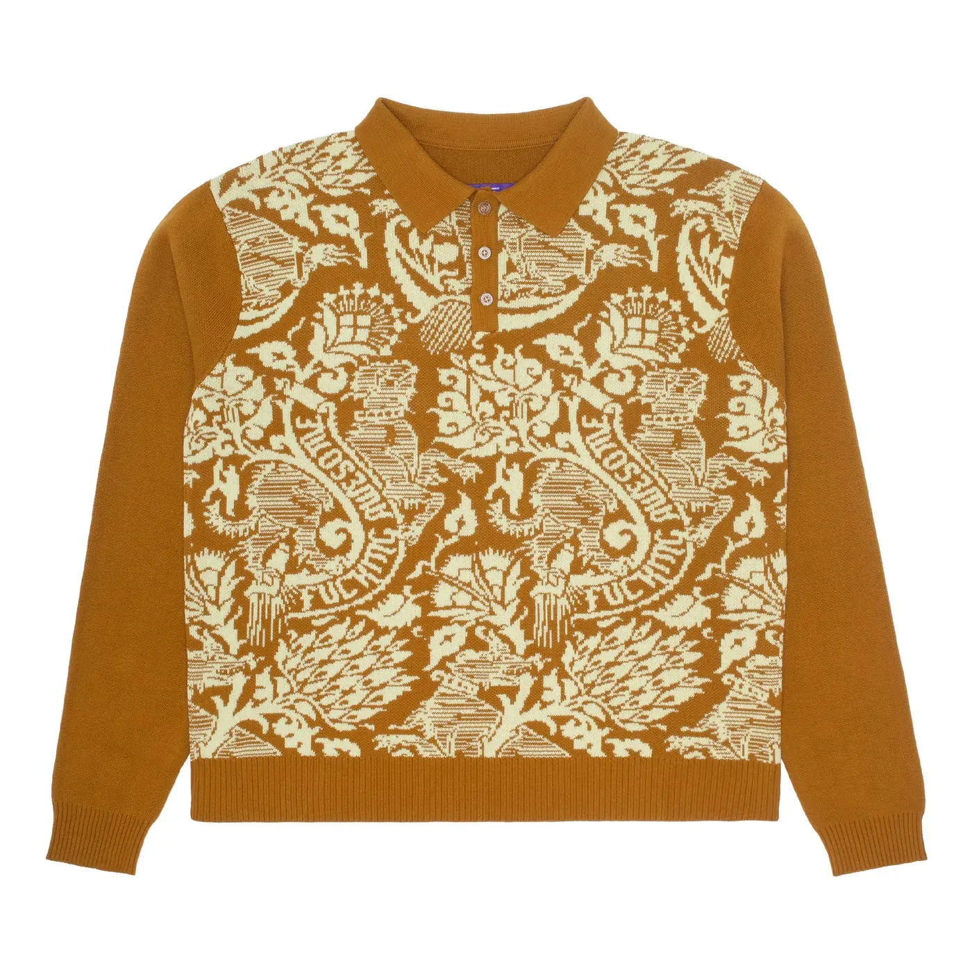 Fucking Awesome Fancy Knitted Sweater // Gold/ Ivory