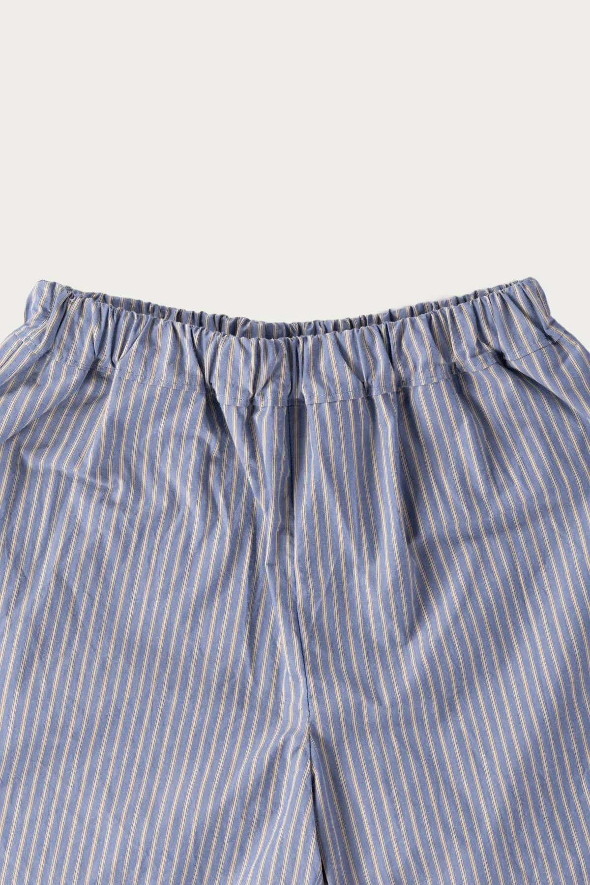 Garden Short - Blue Stripe Cotton Typewriter Cloth