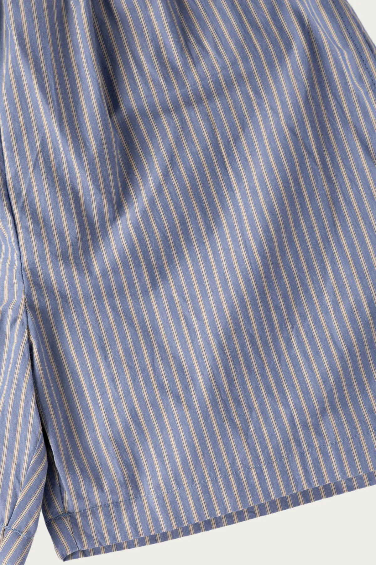Garden Short - Blue Stripe Cotton Typewriter Cloth