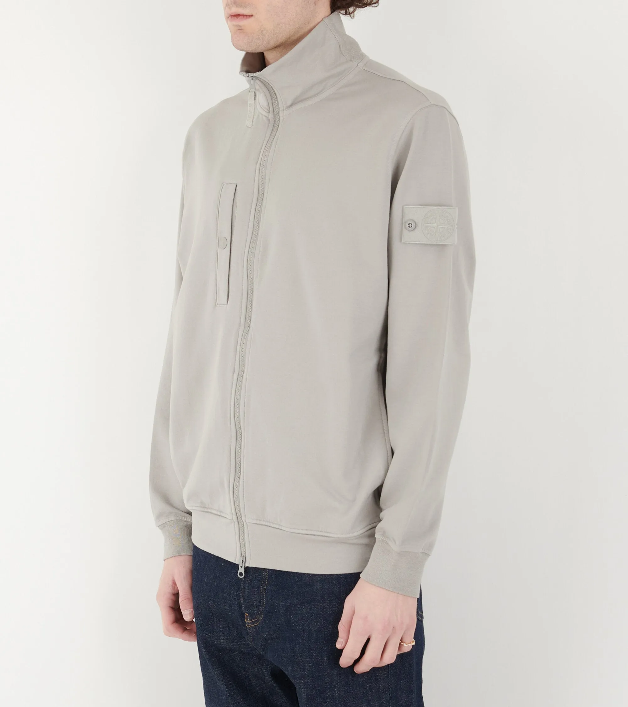 Ghost High Neck Zipper Grey