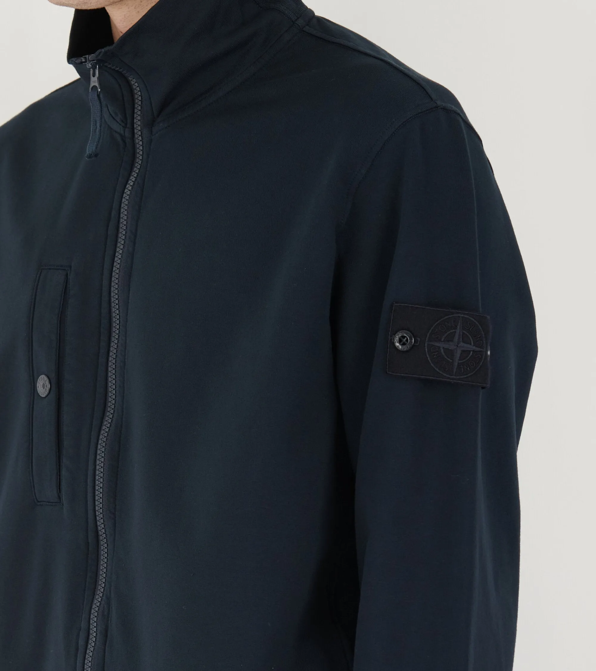 Ghost High Neck Zipper Navy