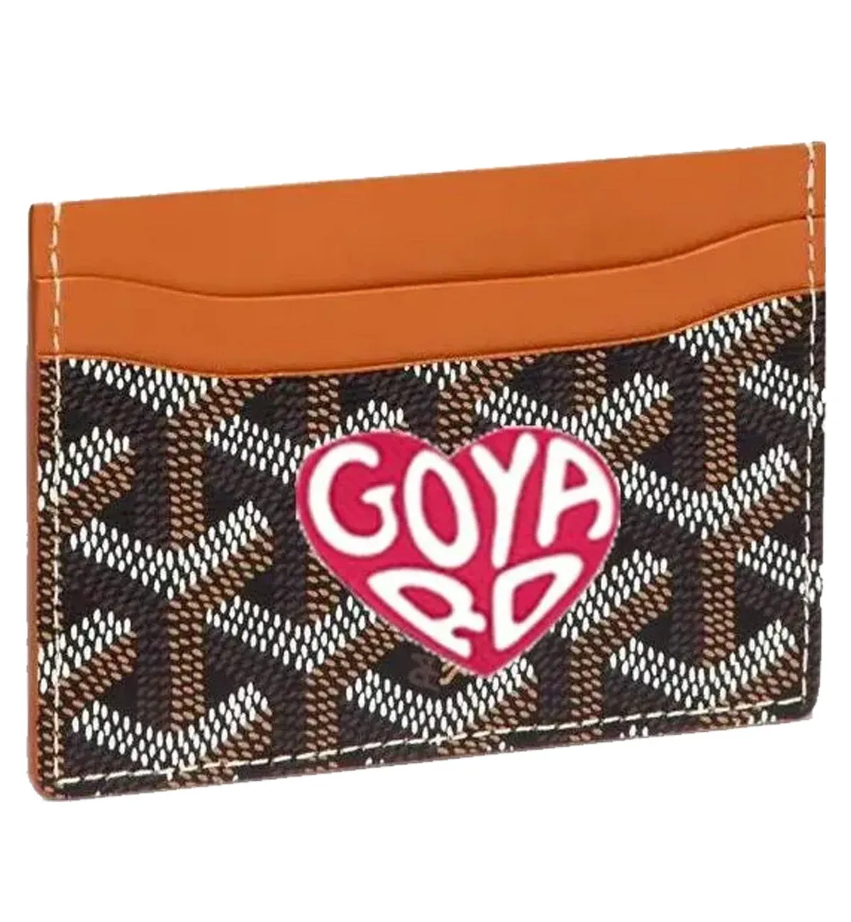 Goyard Heart Logo Cardholder (Brown)