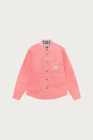 Heavy Washed Canvas Shirt - Berry