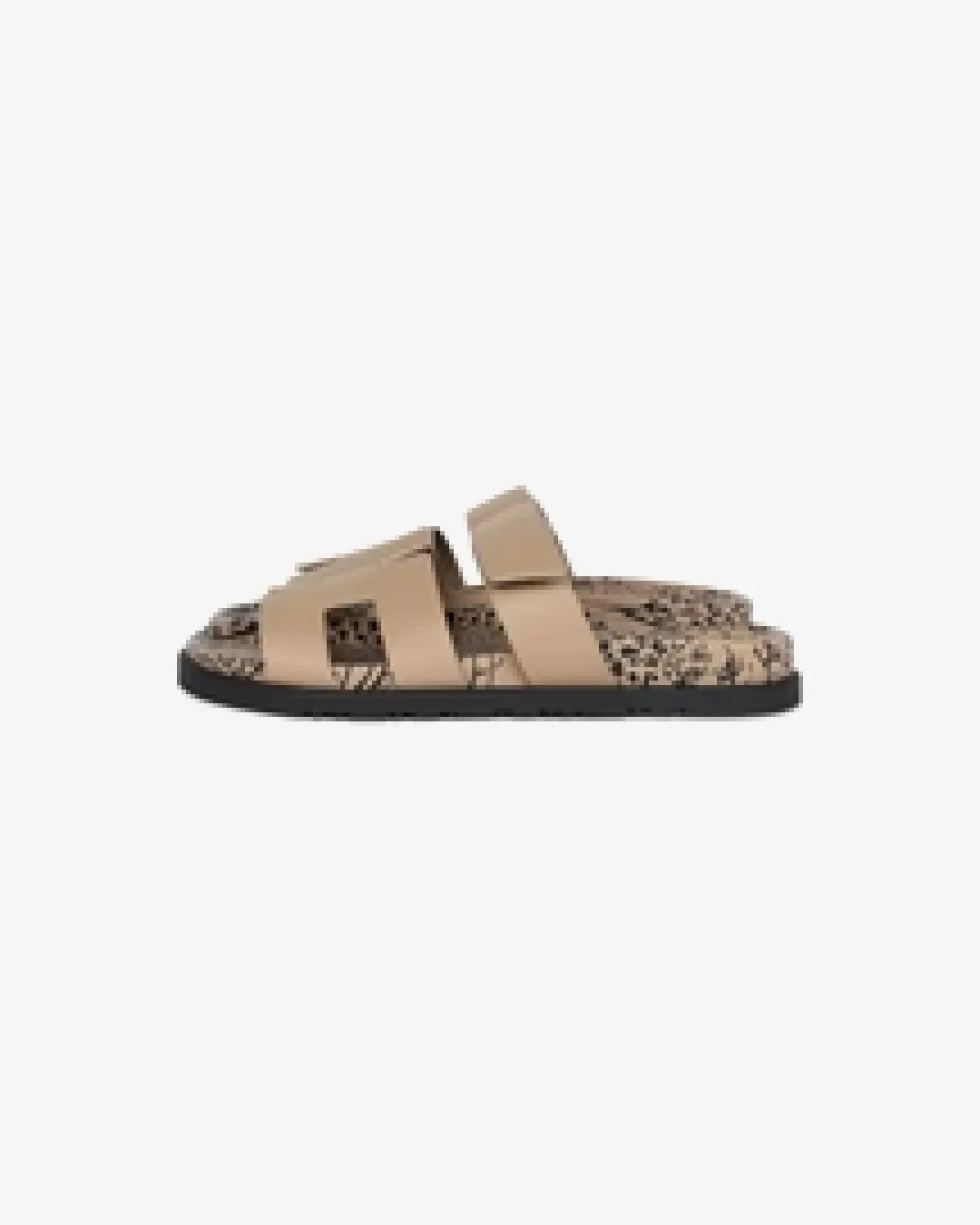 Herms Chypre Techno Sandals Beige Argile Calfskin Palladium Hardware