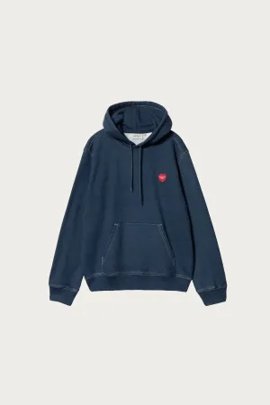 Hooded Ingo Sweat - Dark Blue Garment Dyed