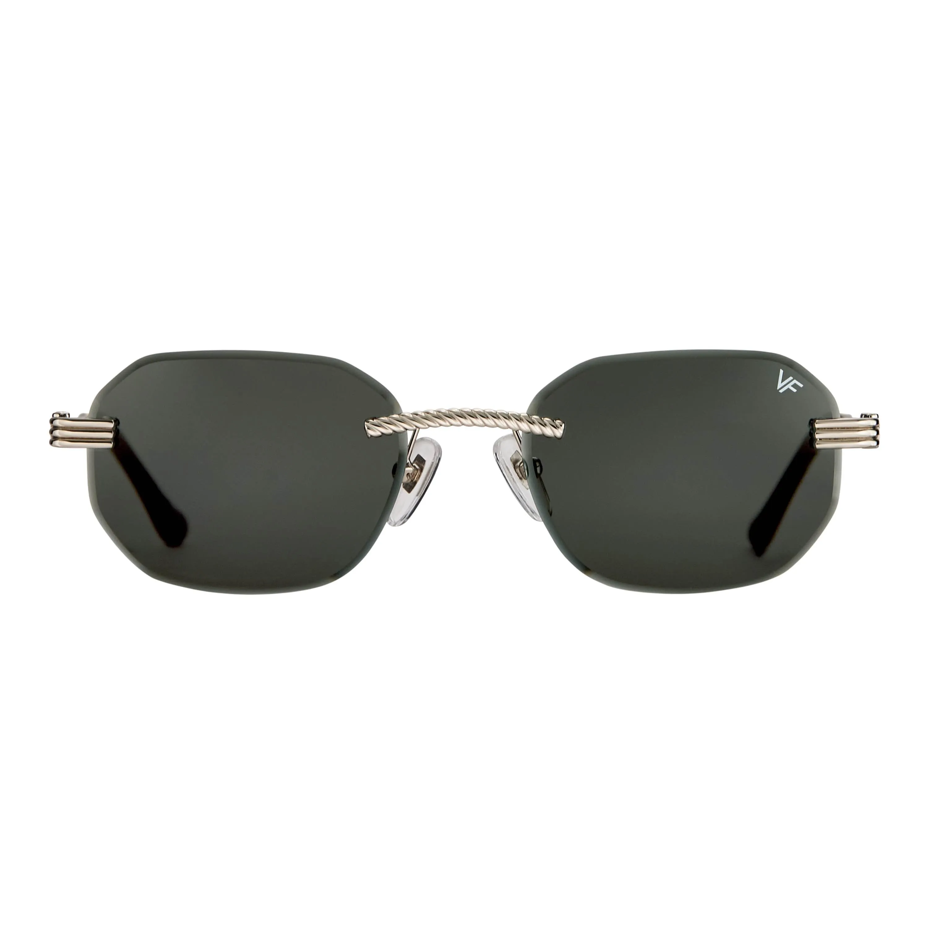 Hustler Rimless Drill Mount 24KT White Gold