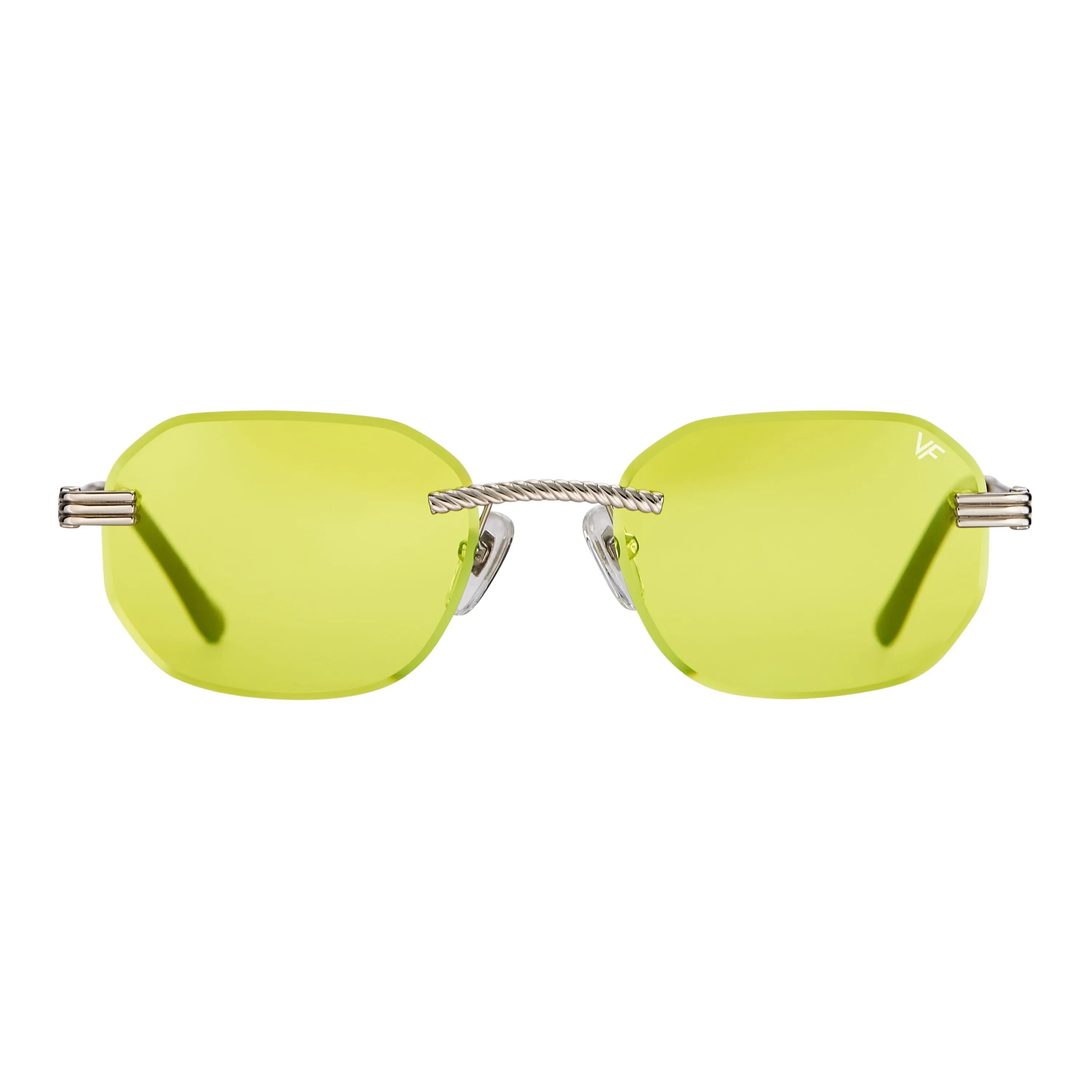Hustler Rimless Drill Mount 24KT White Gold