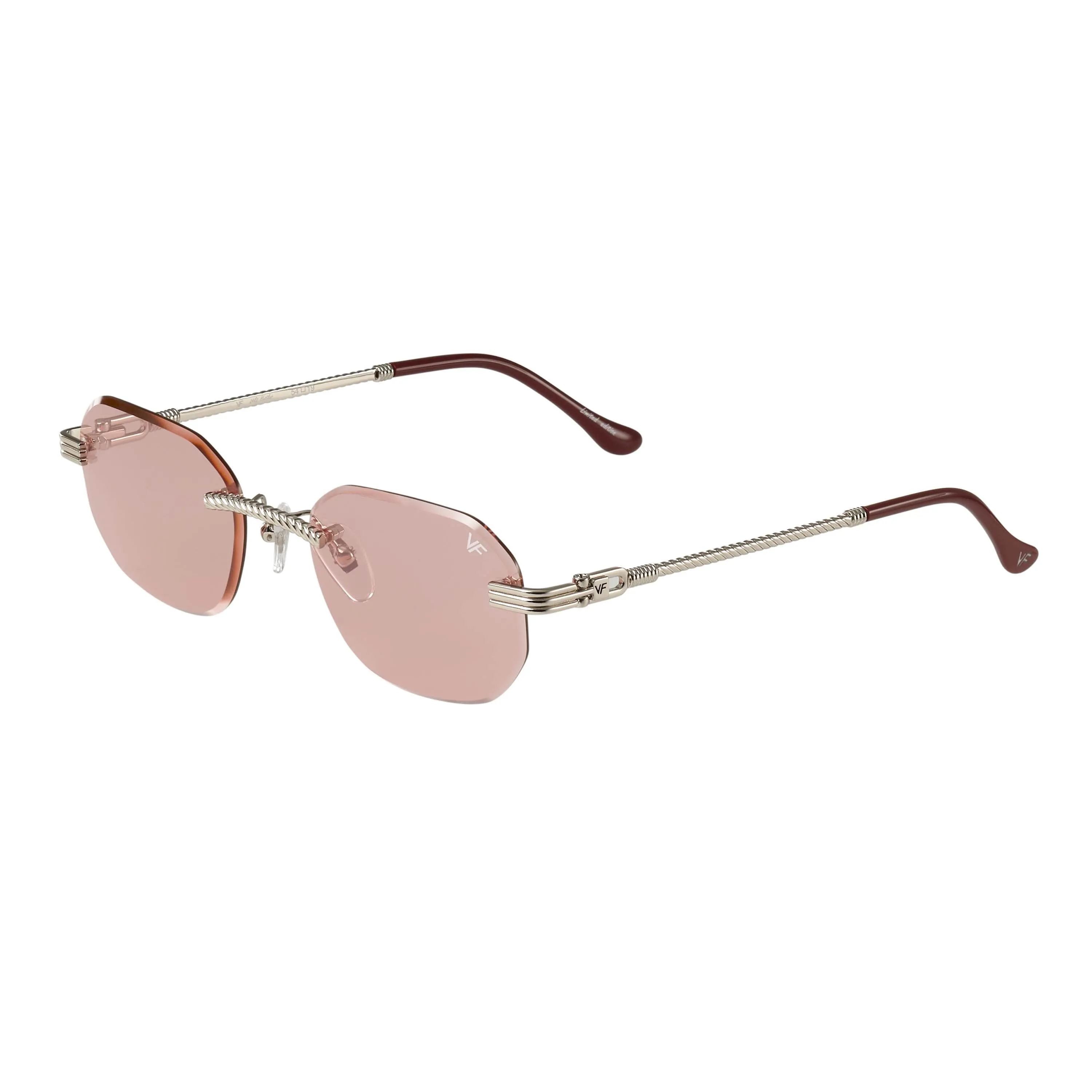 Hustler Rimless Drill Mount 24KT White Gold