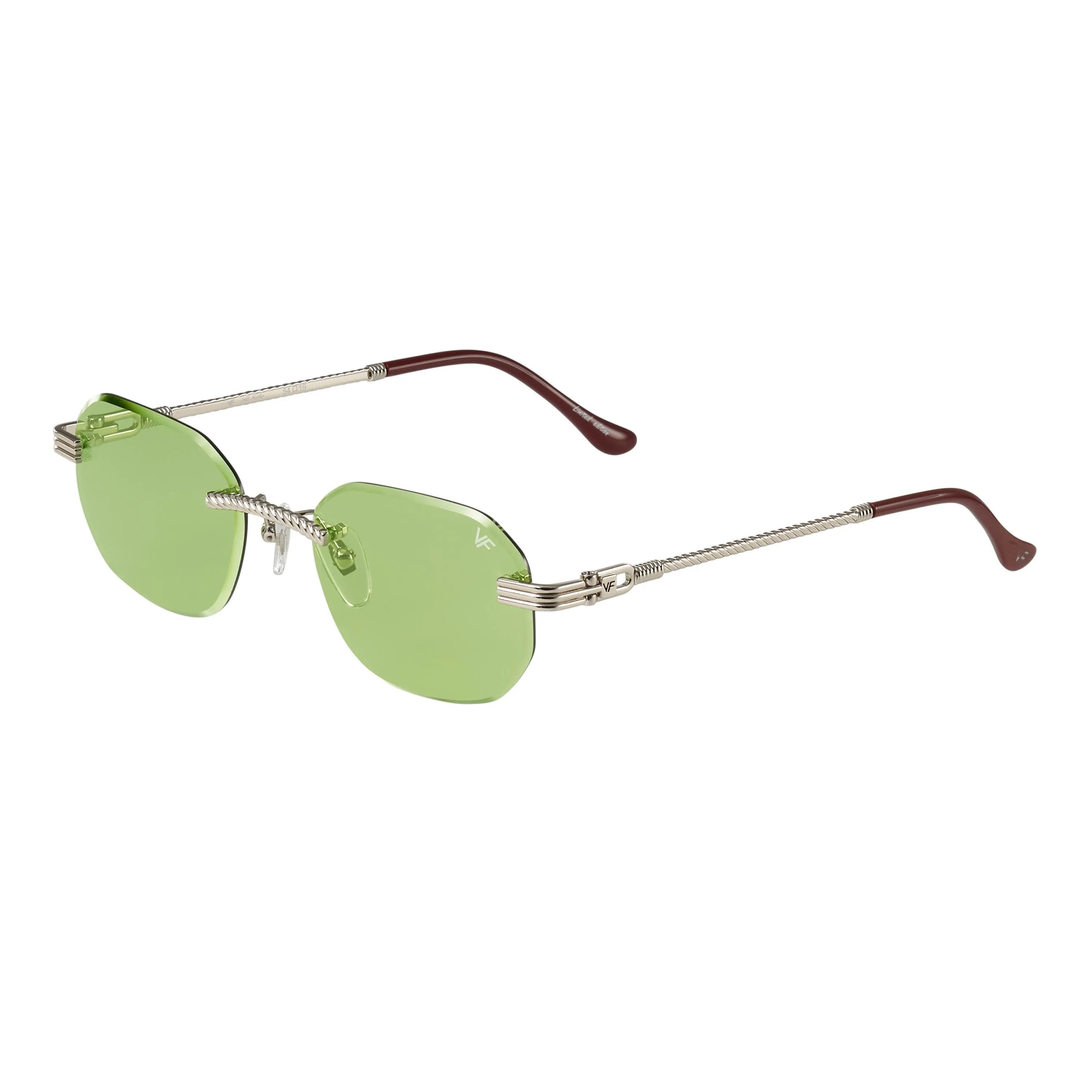 Hustler Rimless Drill Mount 24KT White Gold