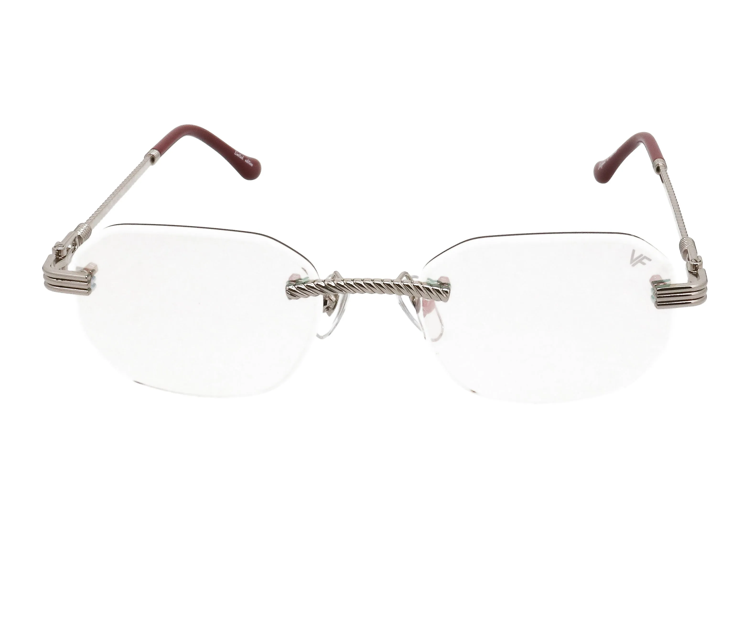 Hustler Rimless Drill Mount 24KT White Gold
