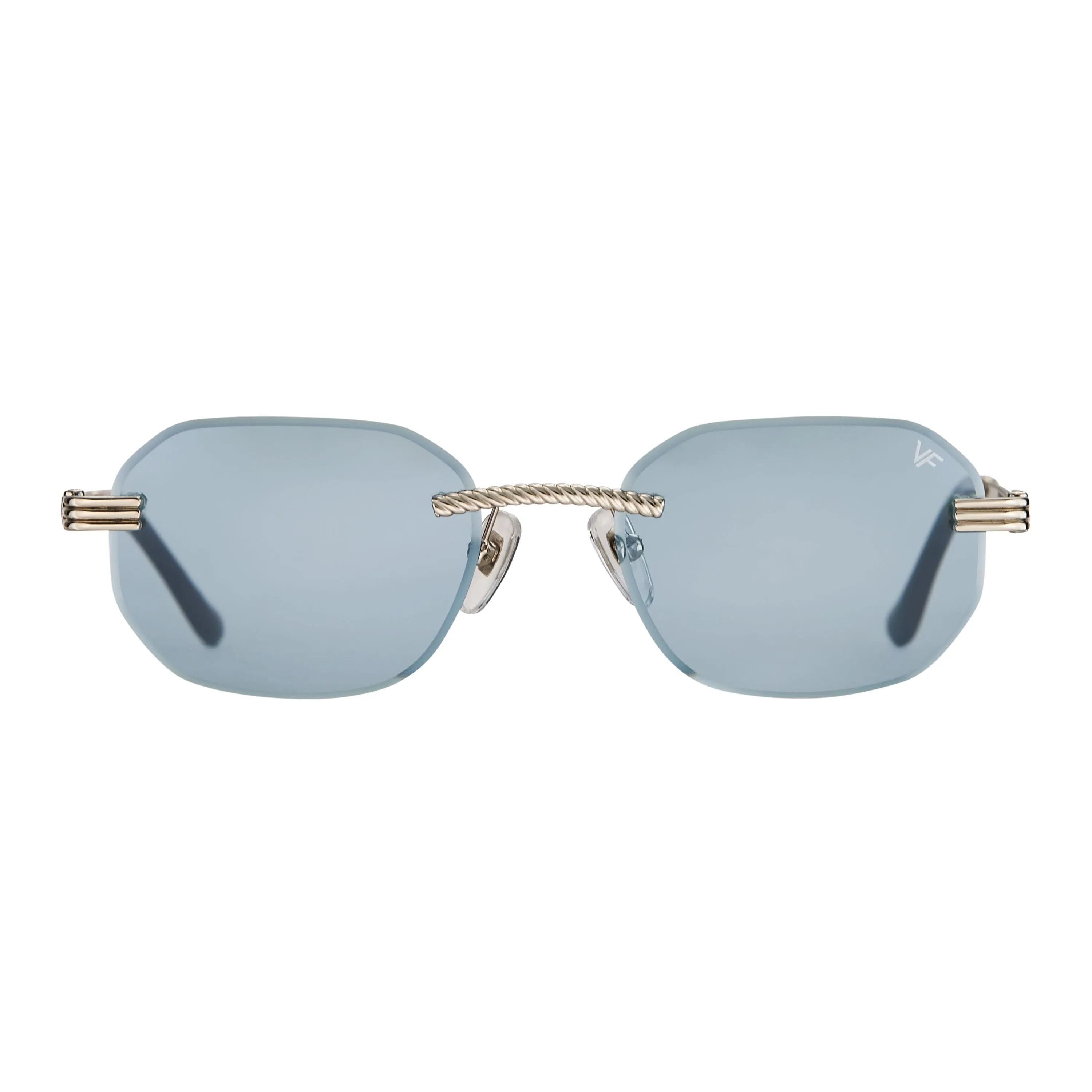 Hustler Rimless Drill Mount 24KT White Gold