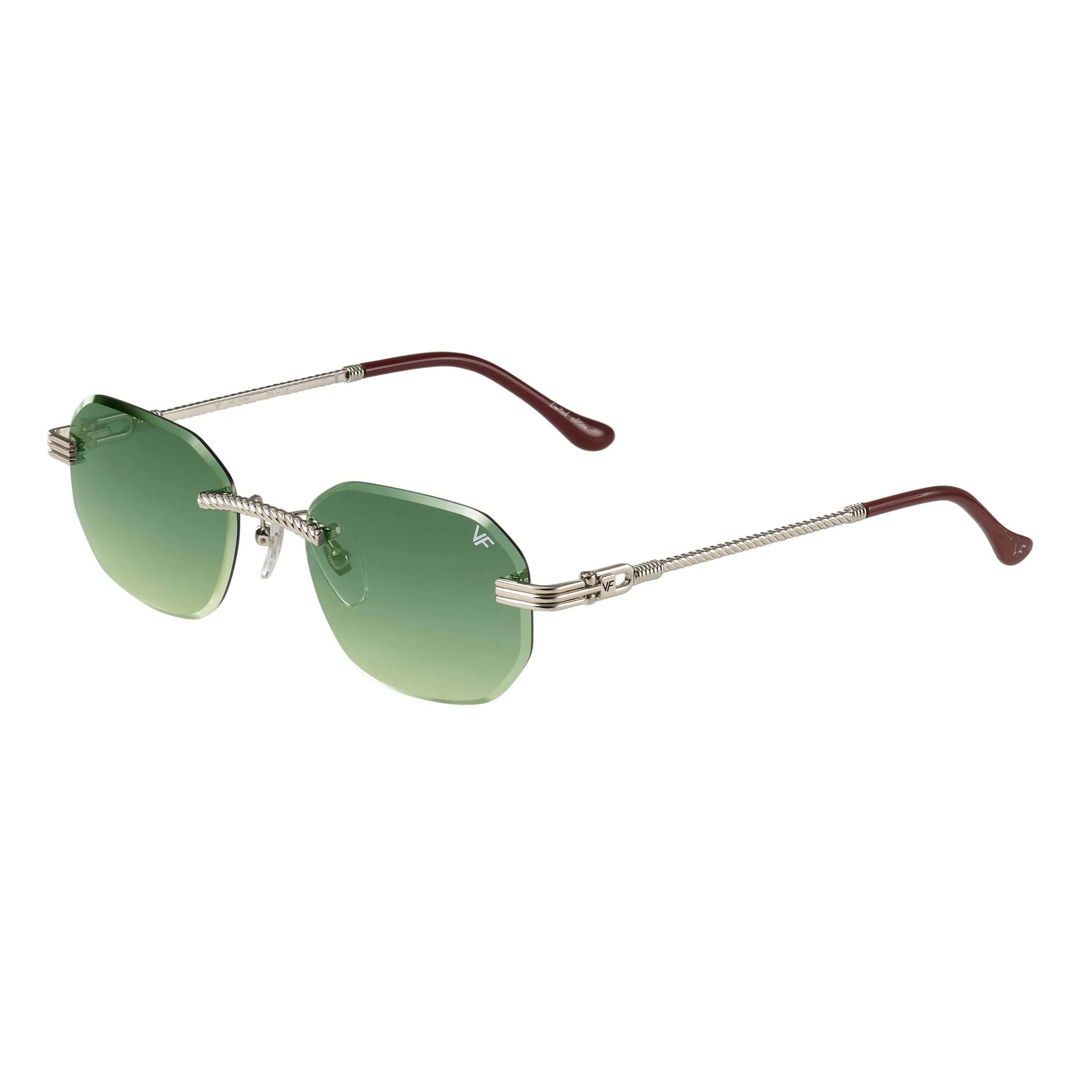 Hustler Rimless Drill Mount 24KT White Gold