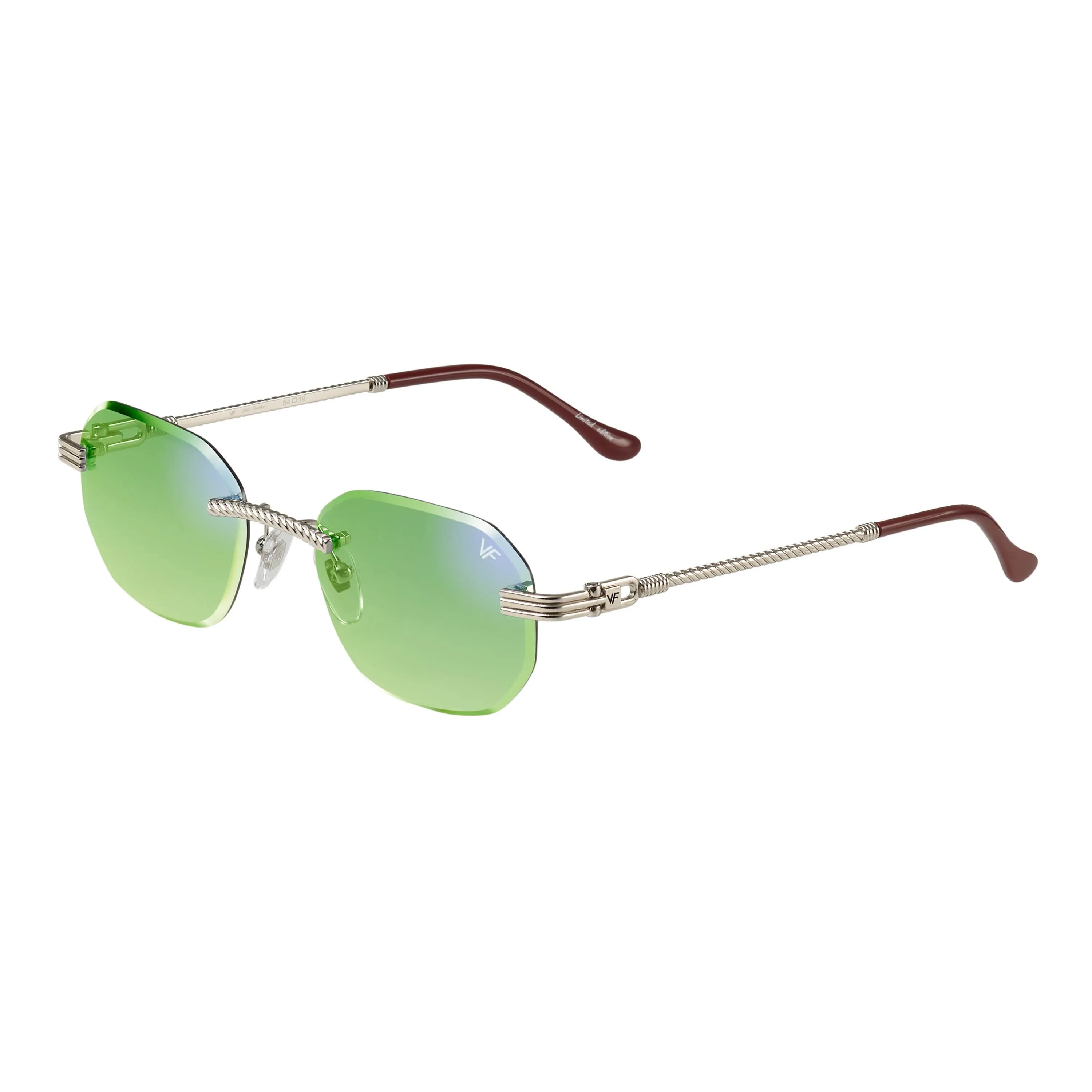 Hustler Rimless Drill Mount 24KT White Gold
