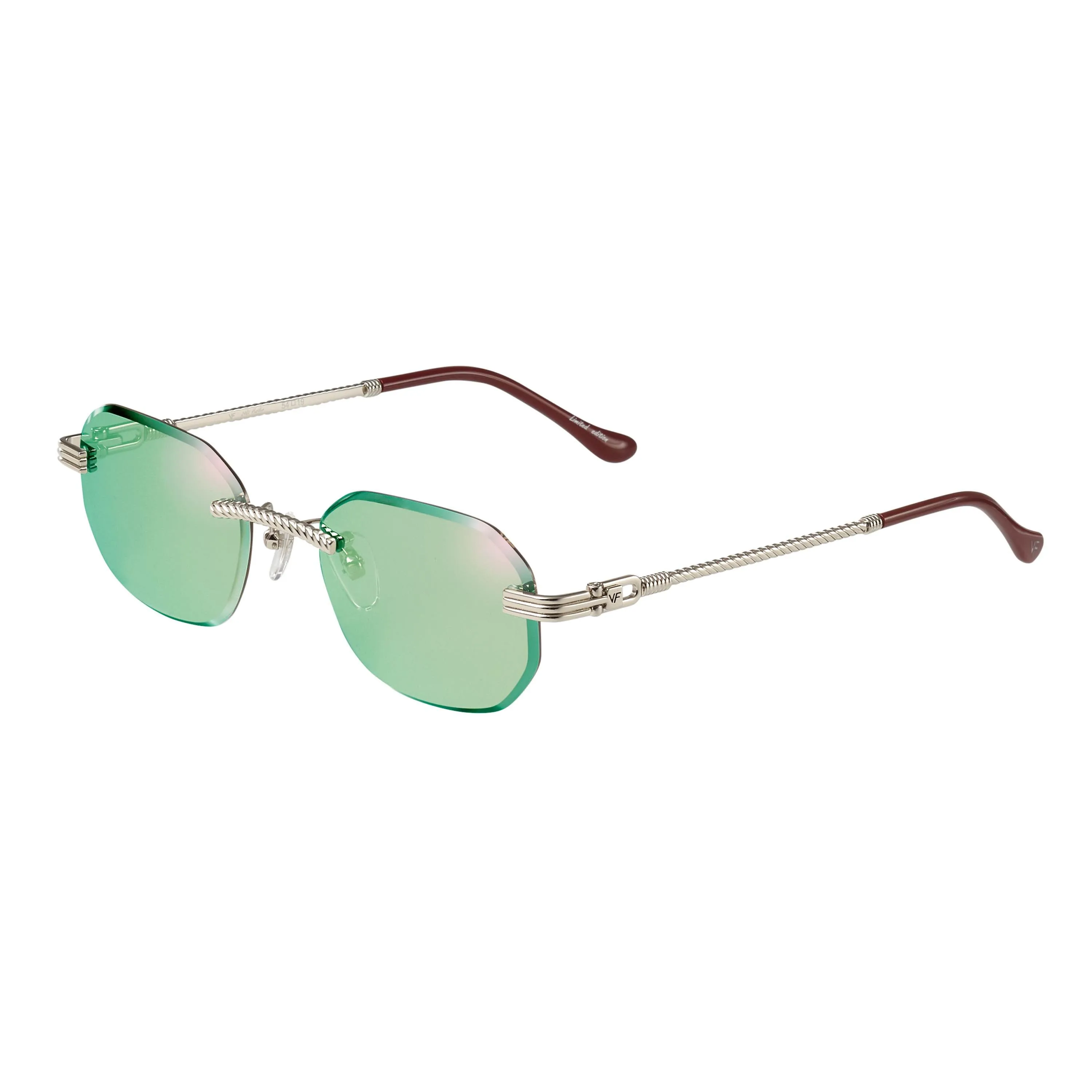 Hustler Rimless Drill Mount 24KT White Gold